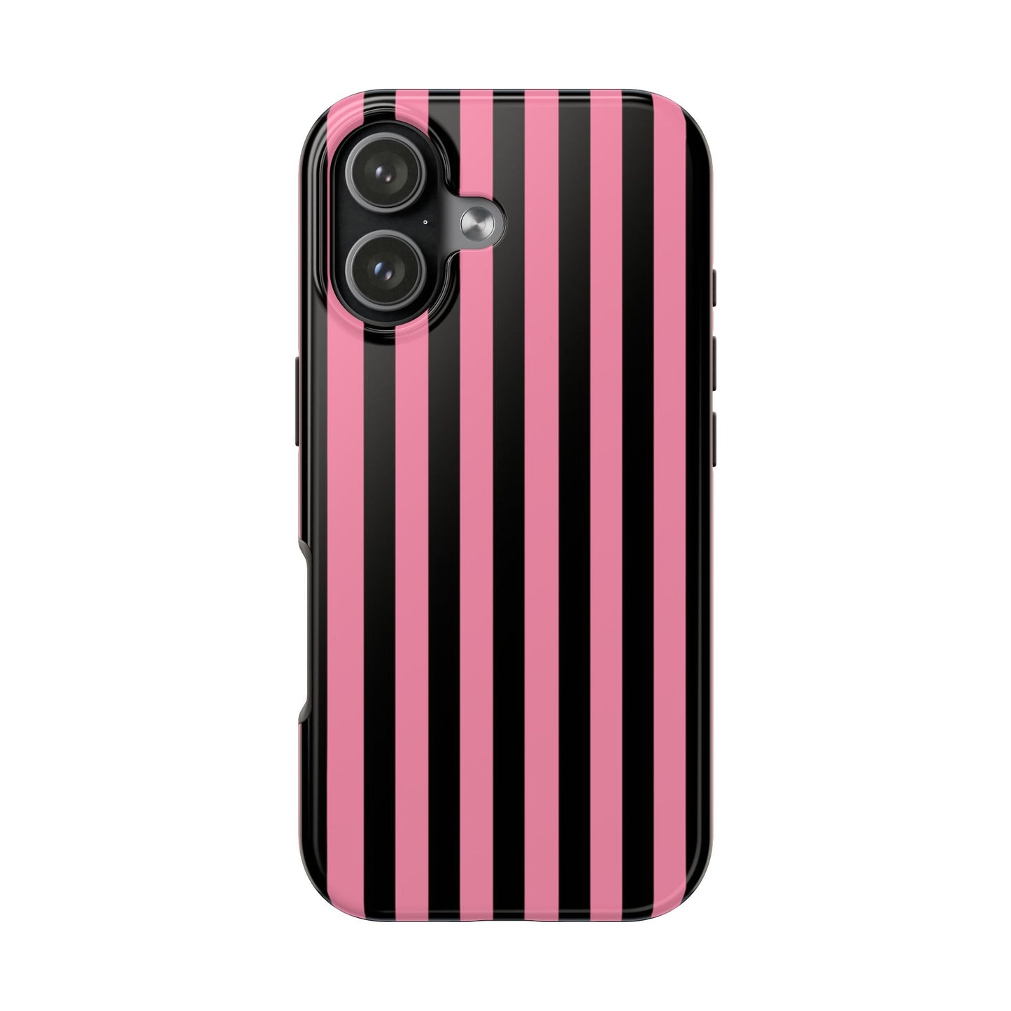 Vertical Stripe Pink / Black Phone Case