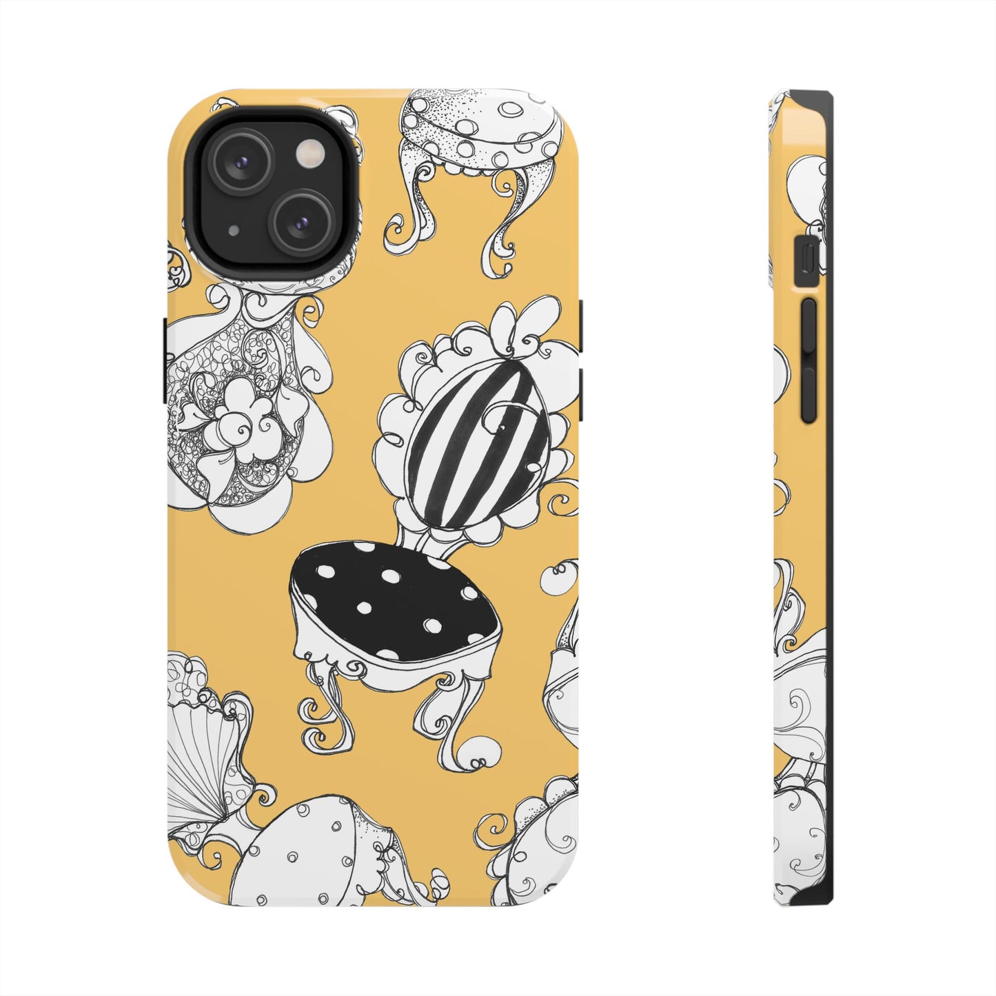 Bistro Chairs Yellow Phone Case