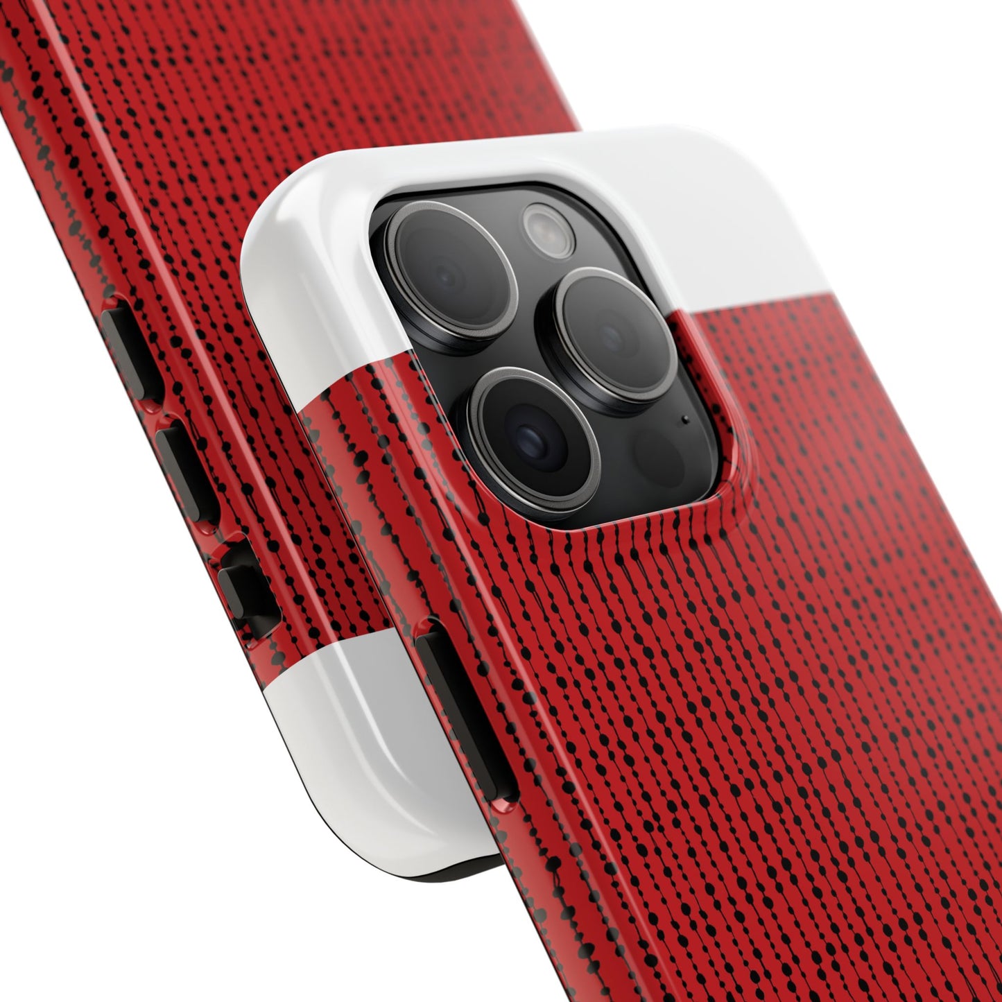 Beaded Curtain Red / Black Phone Case