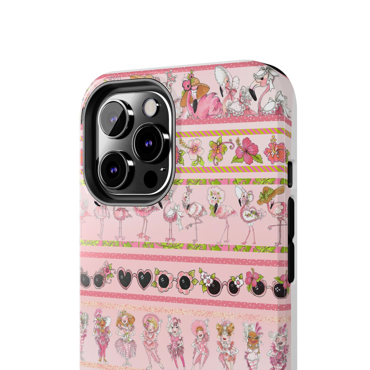 Flam Borders Pink Phone Case