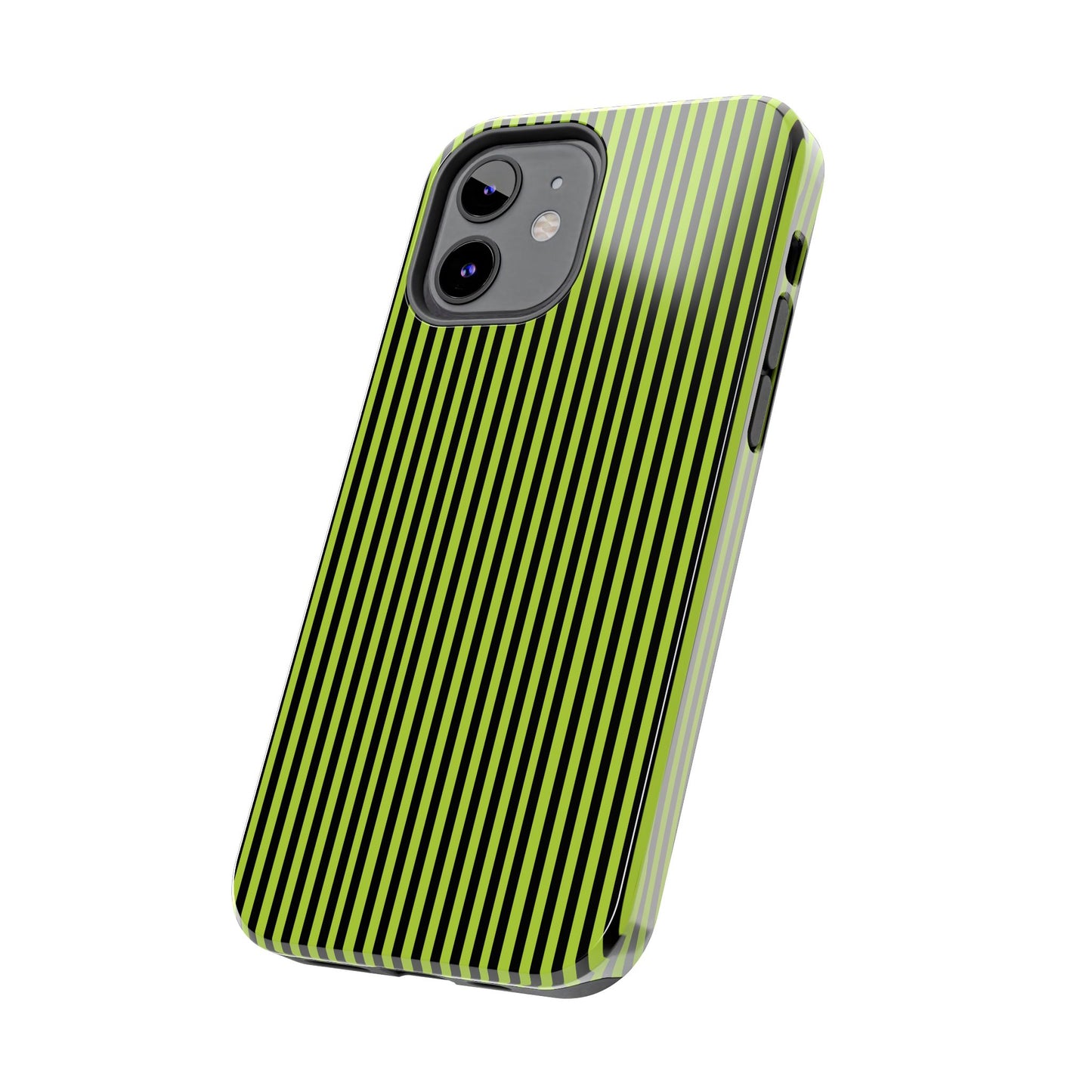 Stripe Green / Black Phone Case