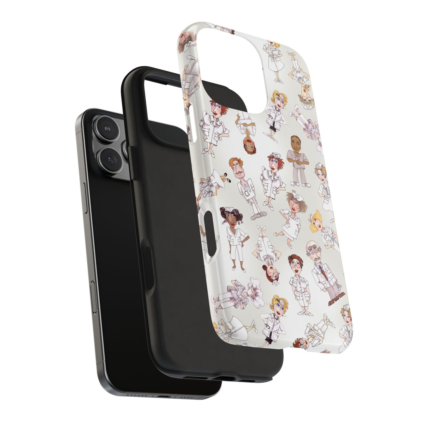 Tossed Nurses Gray Phone Case
