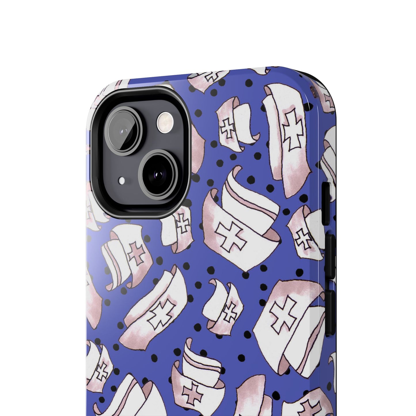 Med Hats Blue / Black Phone Case