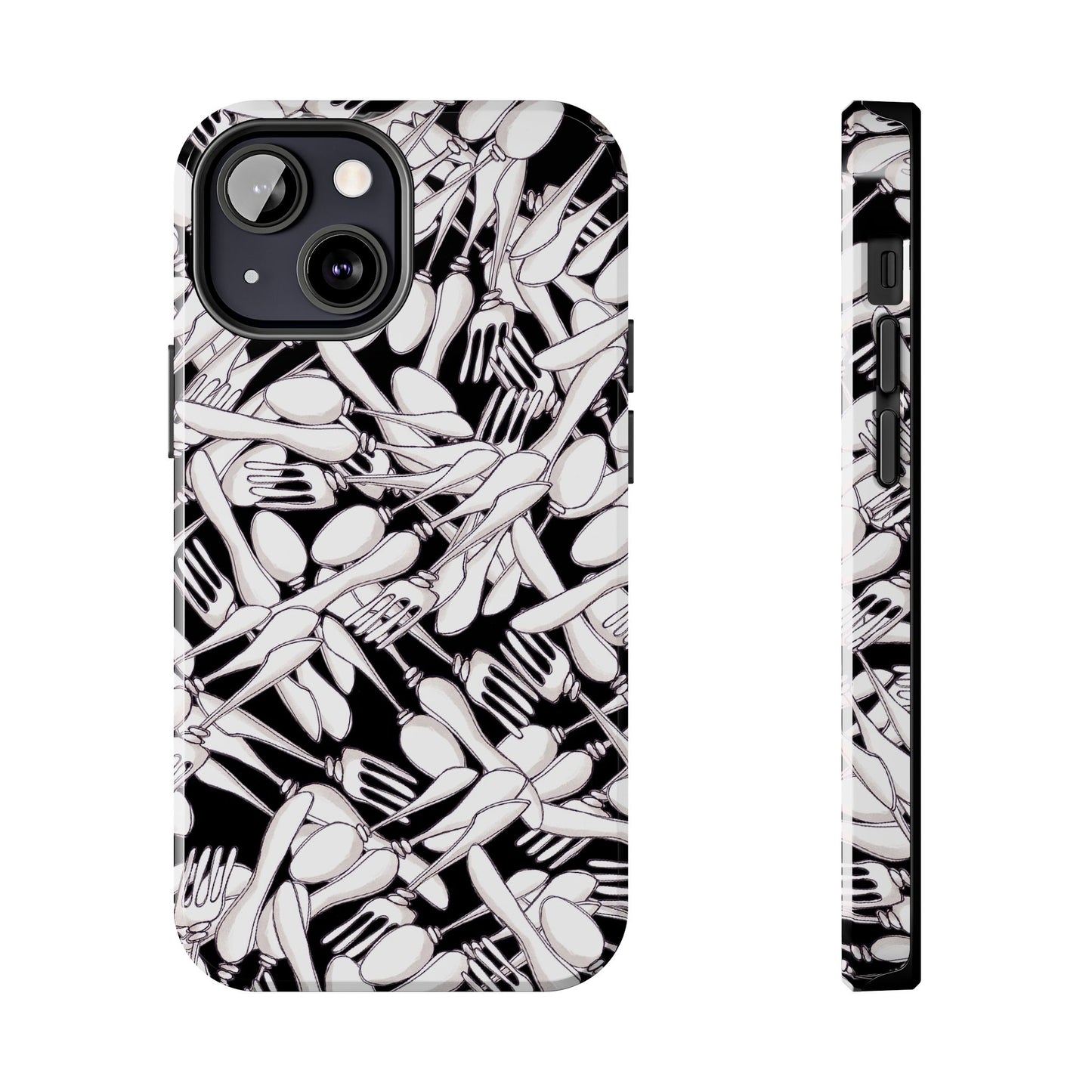 Silverware Wars Black Phone Case