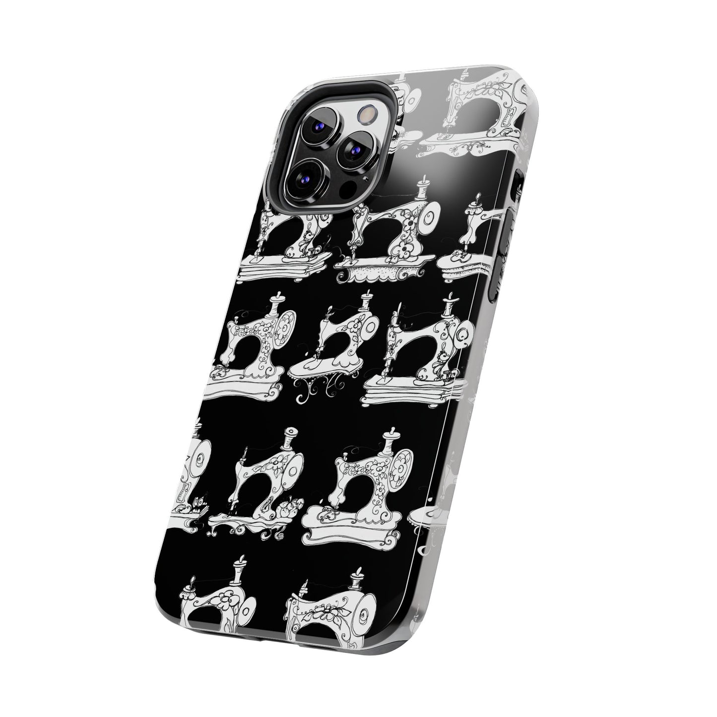 Sew Sew Black / White Phone Case