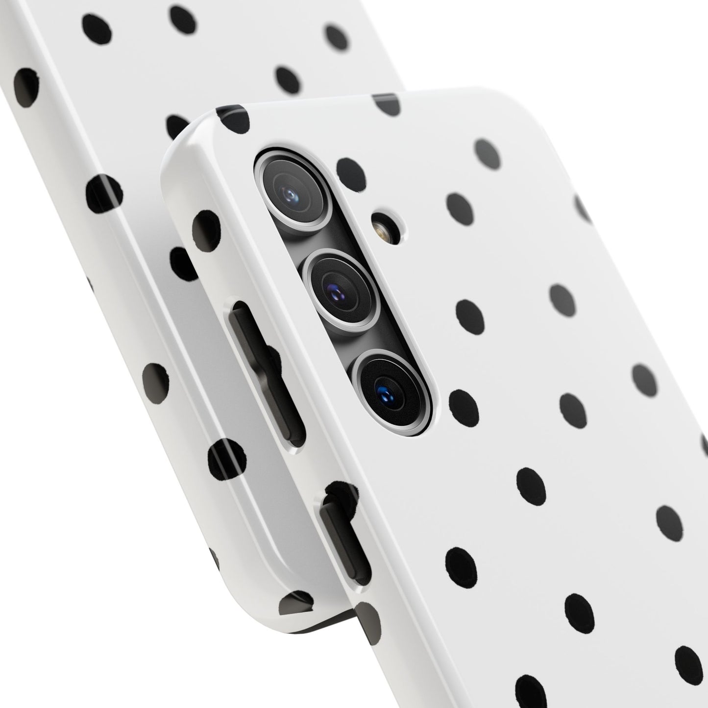 Space Dots White / Black Phone Case