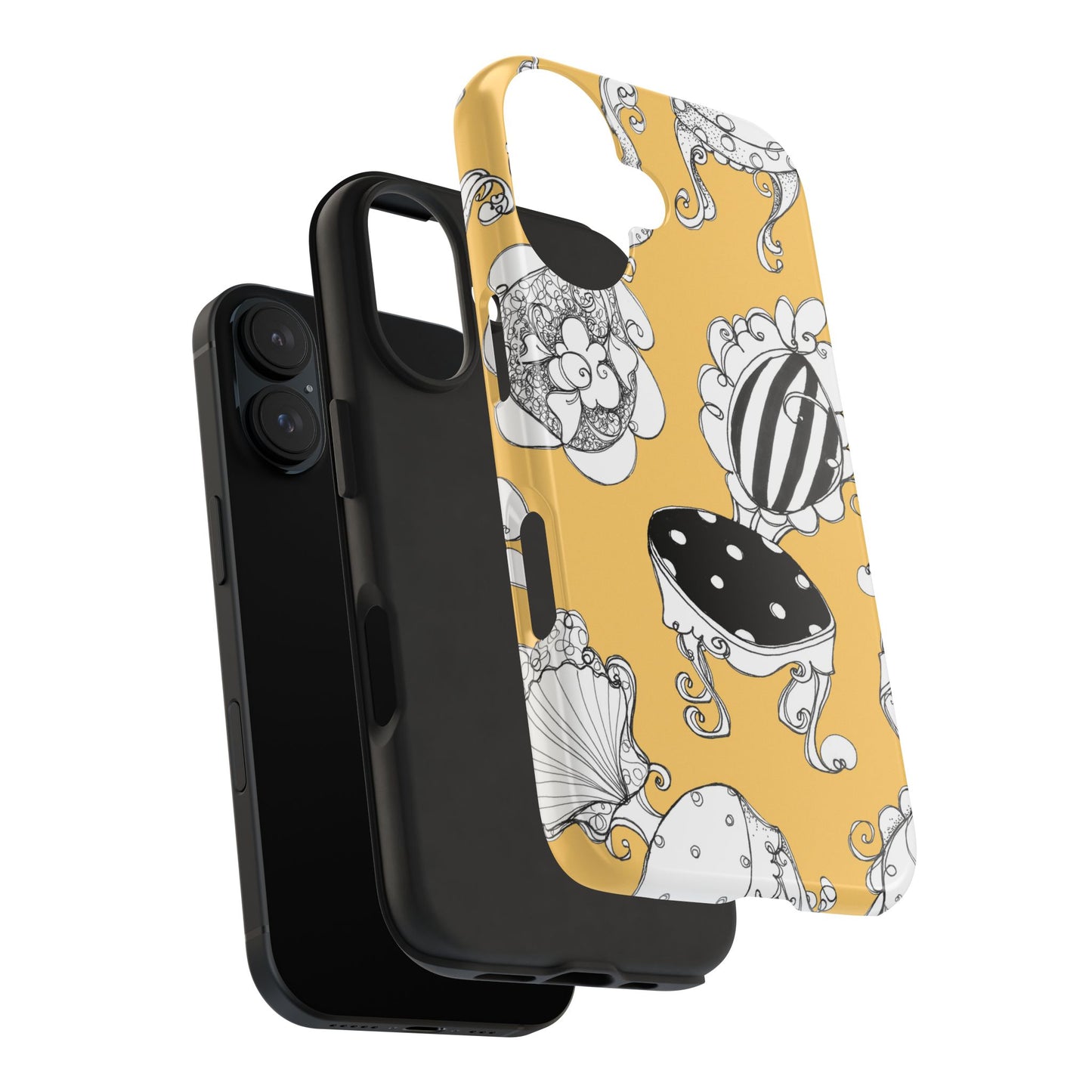 Bistro Chairs Yellow Phone Case