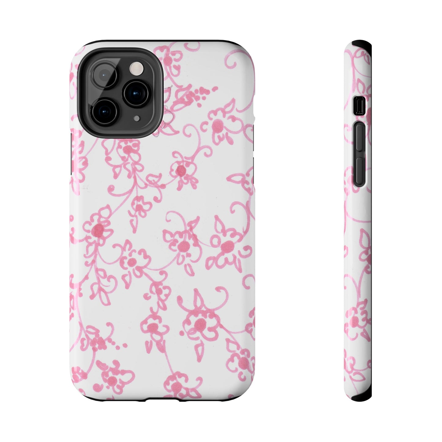 Juliette Ladies White / Pink Flowers Phone Case