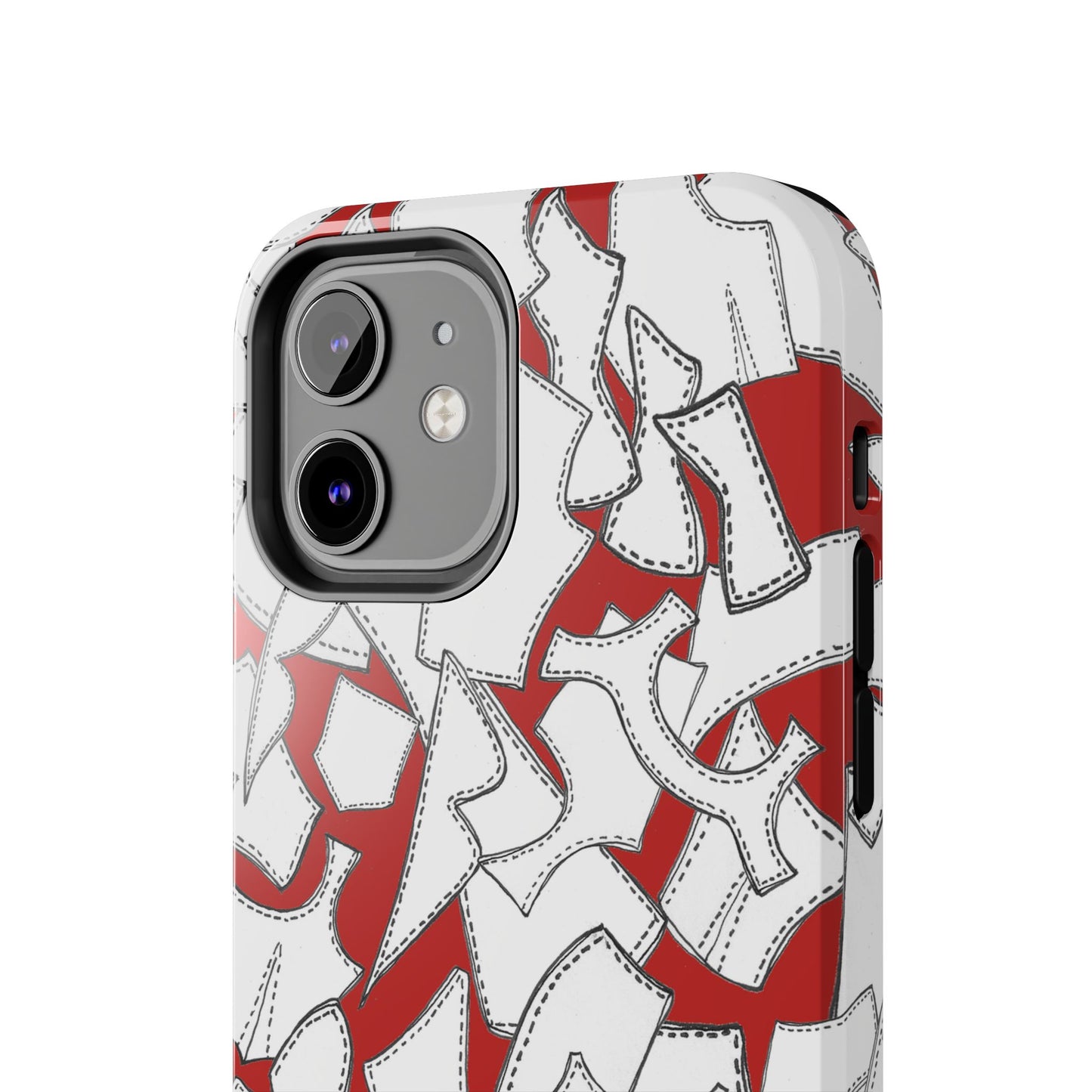 Pattern Pieces Red Phone Case
