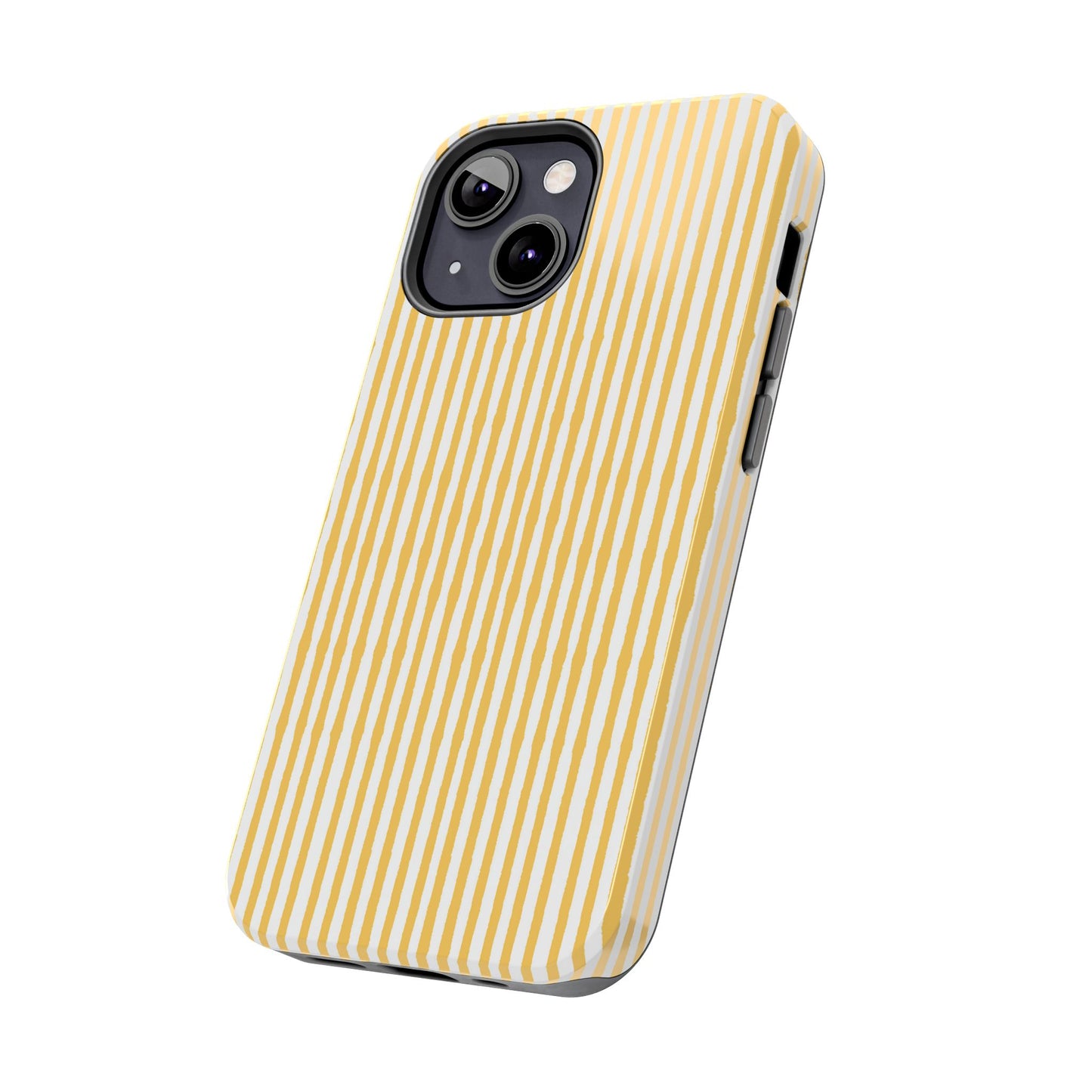Lazy Stripe Yellow / White Phone Case