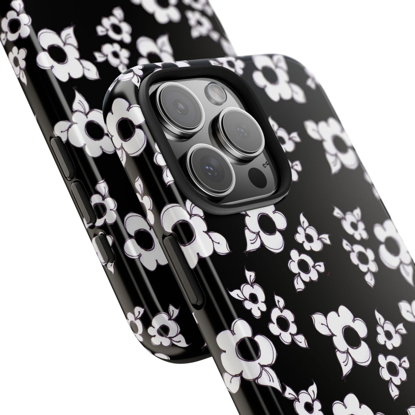 Daisy Cluster Black / White Phone Case