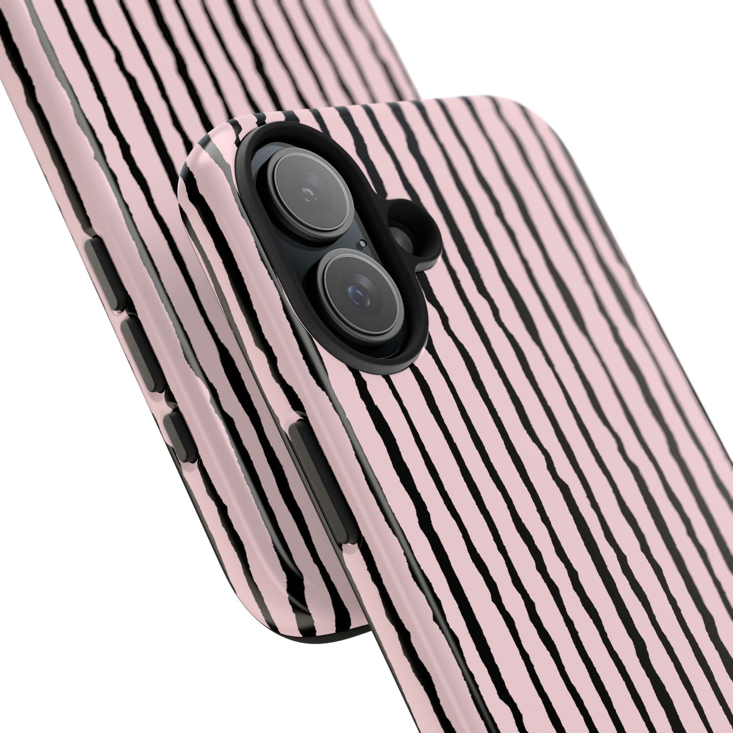 Sorta Stripe Light Pink / Black Phone Case