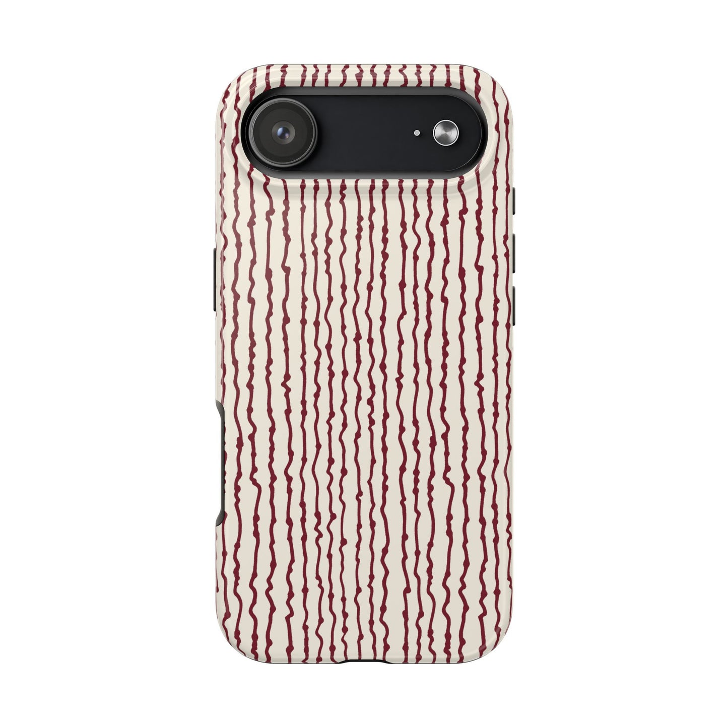 Faux Seersucker Ivory / Red Phone Case