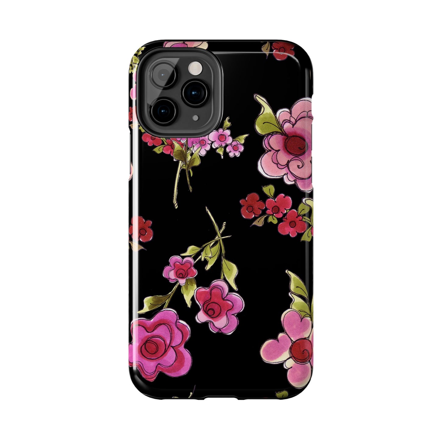 Jumbo Floral Black Phone Case
