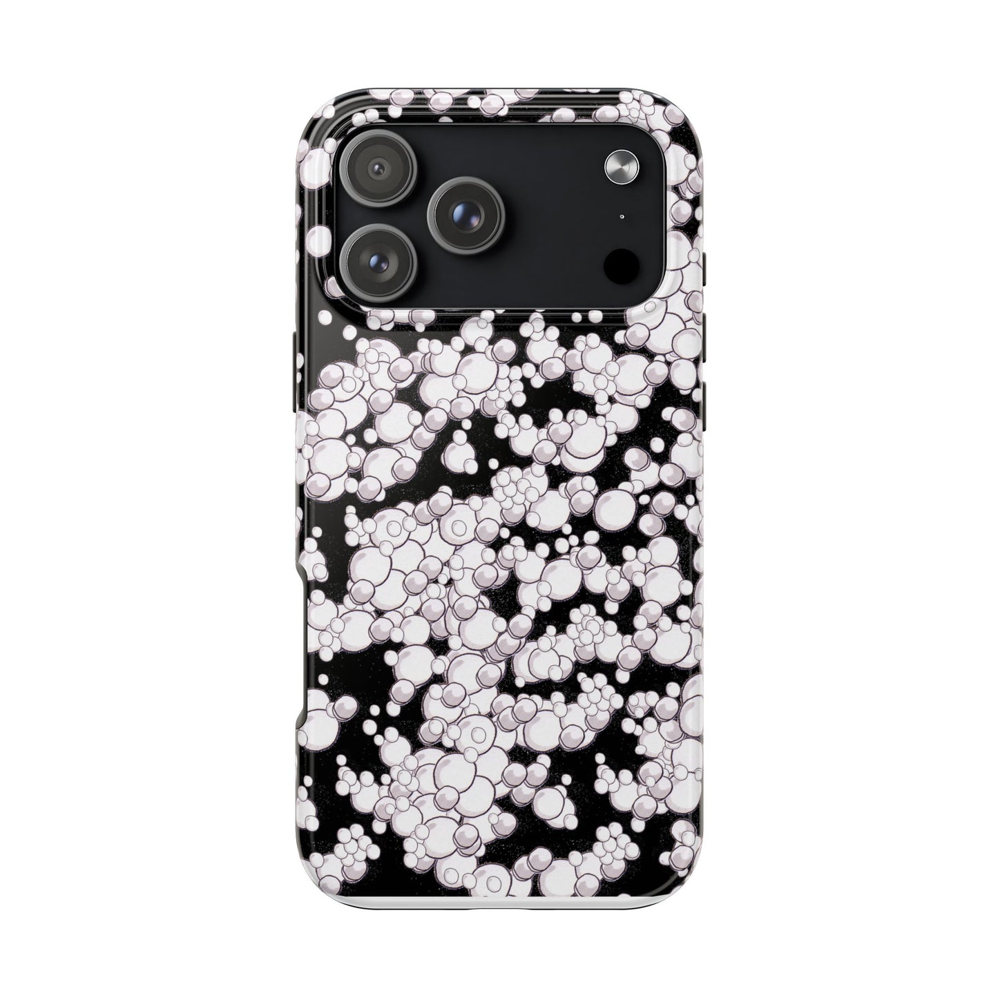 Bubble Dots Black Phone Case