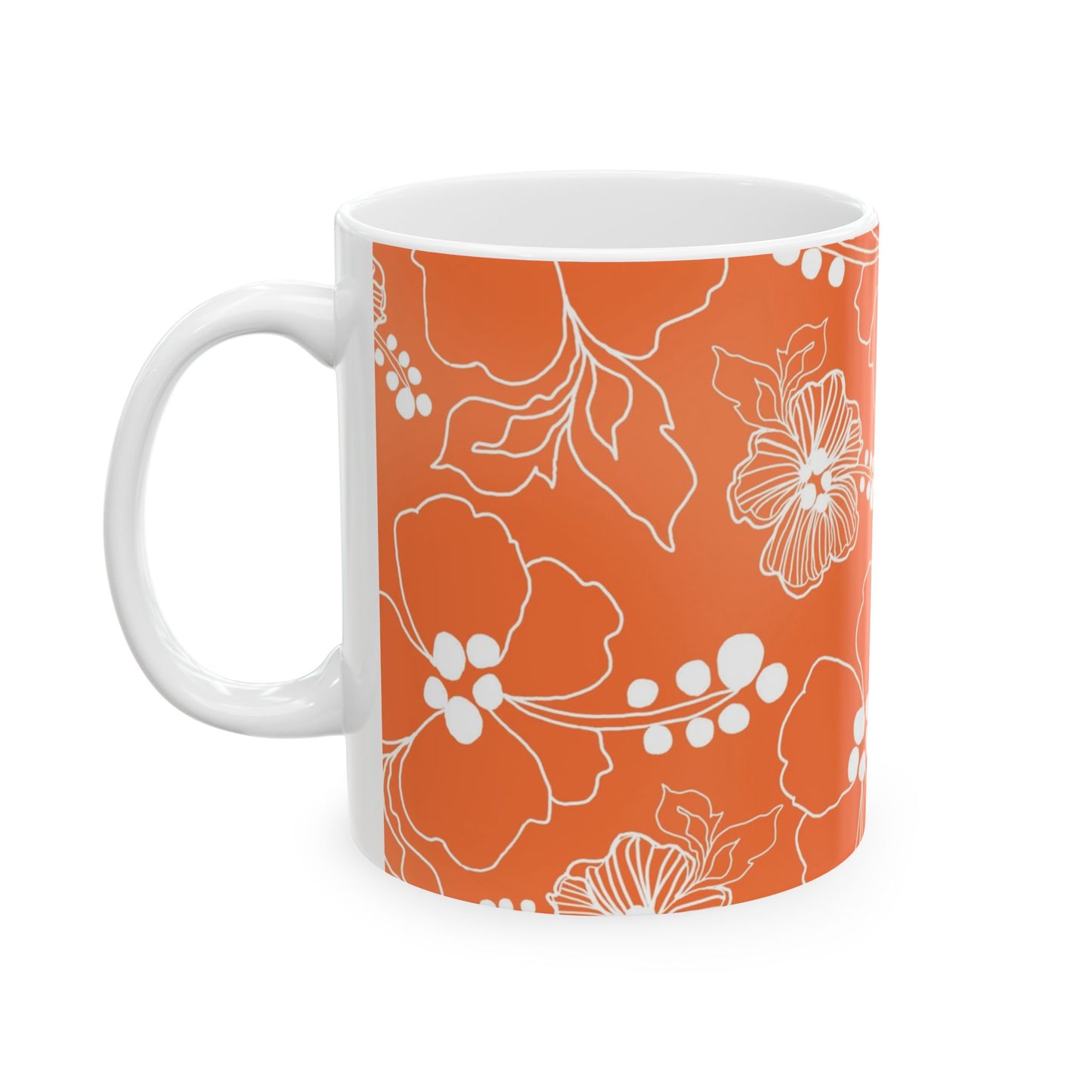 Lacey Hibiscus Coral Cup