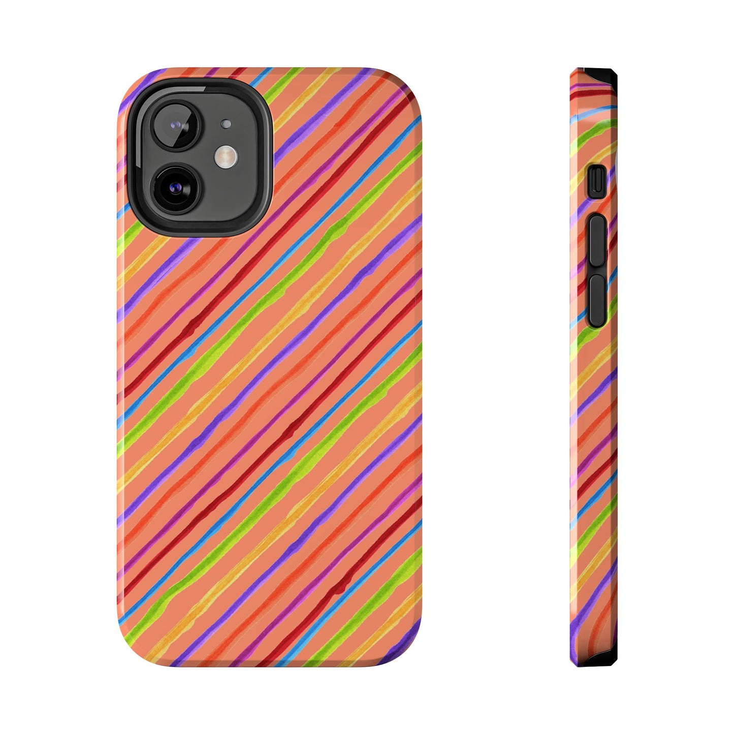 Calico Stripe Orange Phone Case