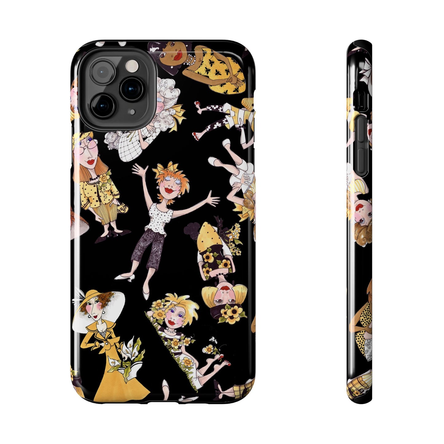 Bee Tossed Black Phone Case