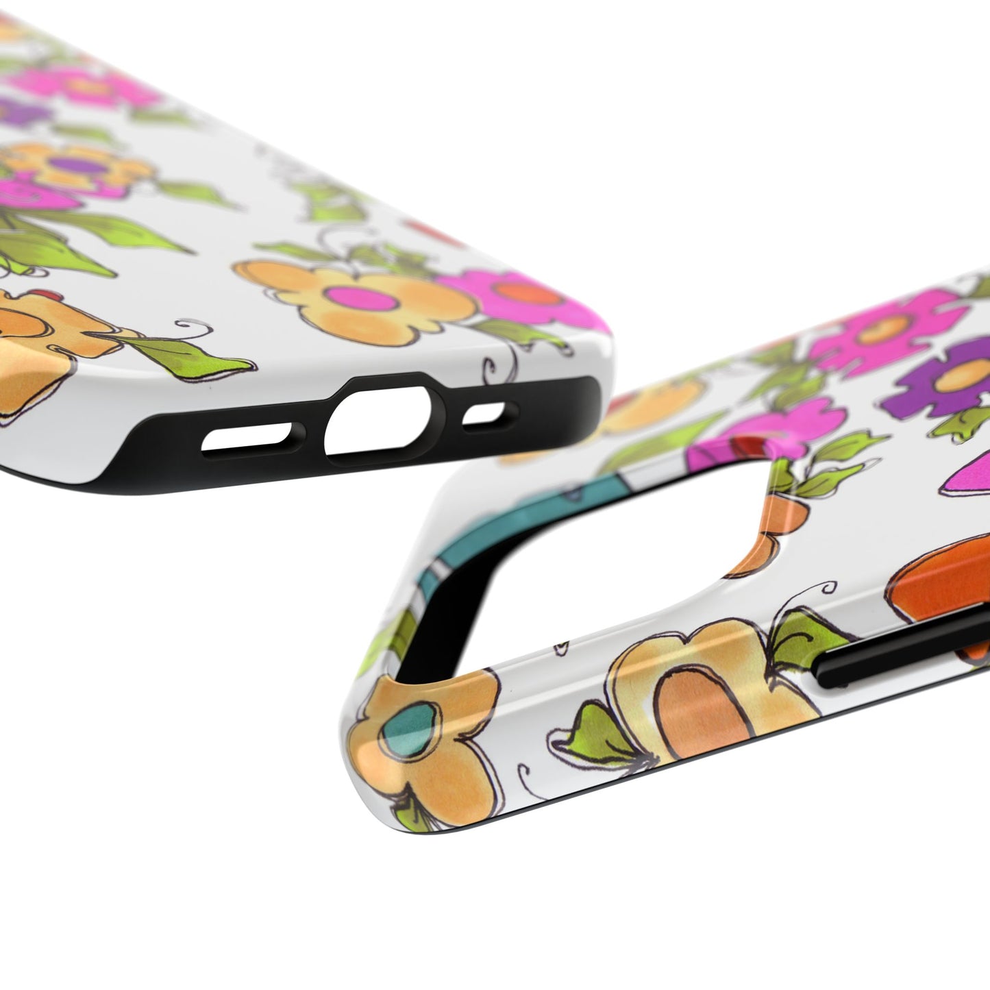 Happy Blooms White Phone Case