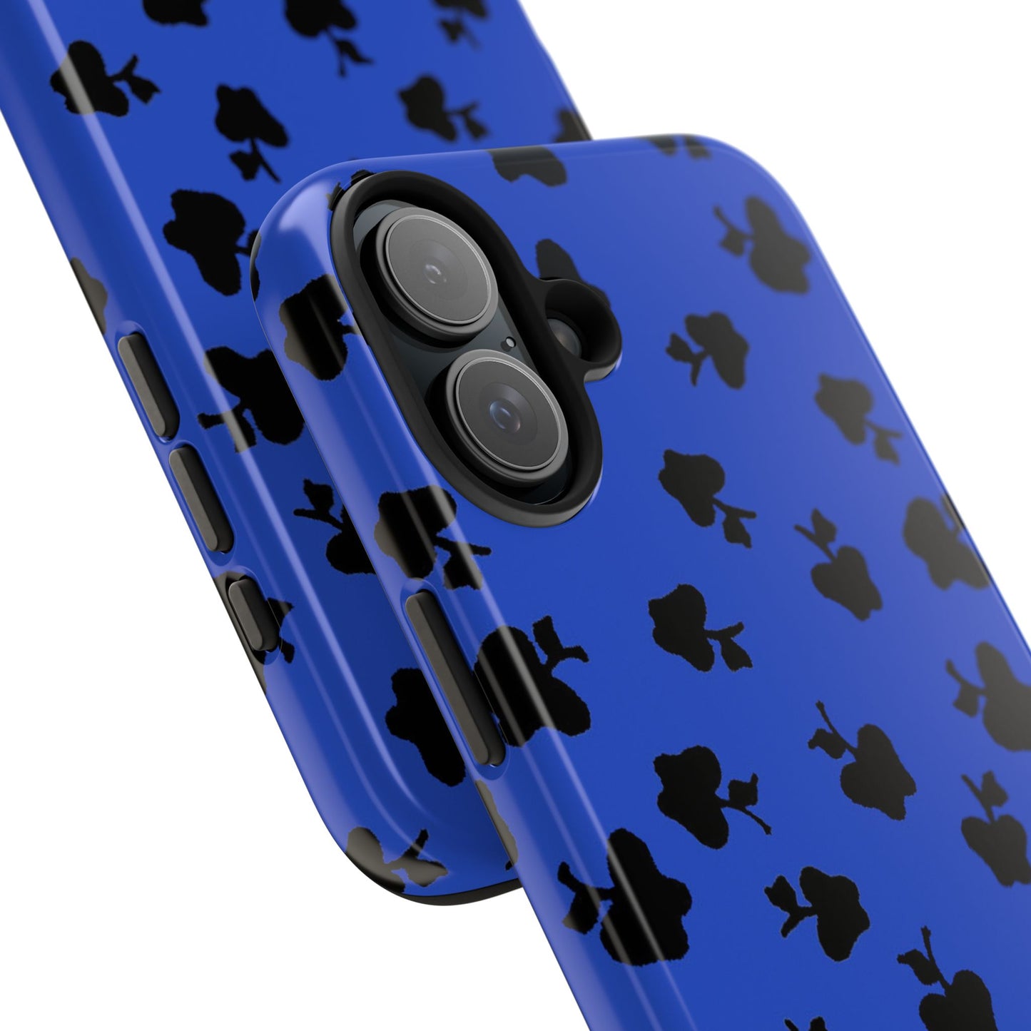 Happy Apples Blue / Black Phone Case