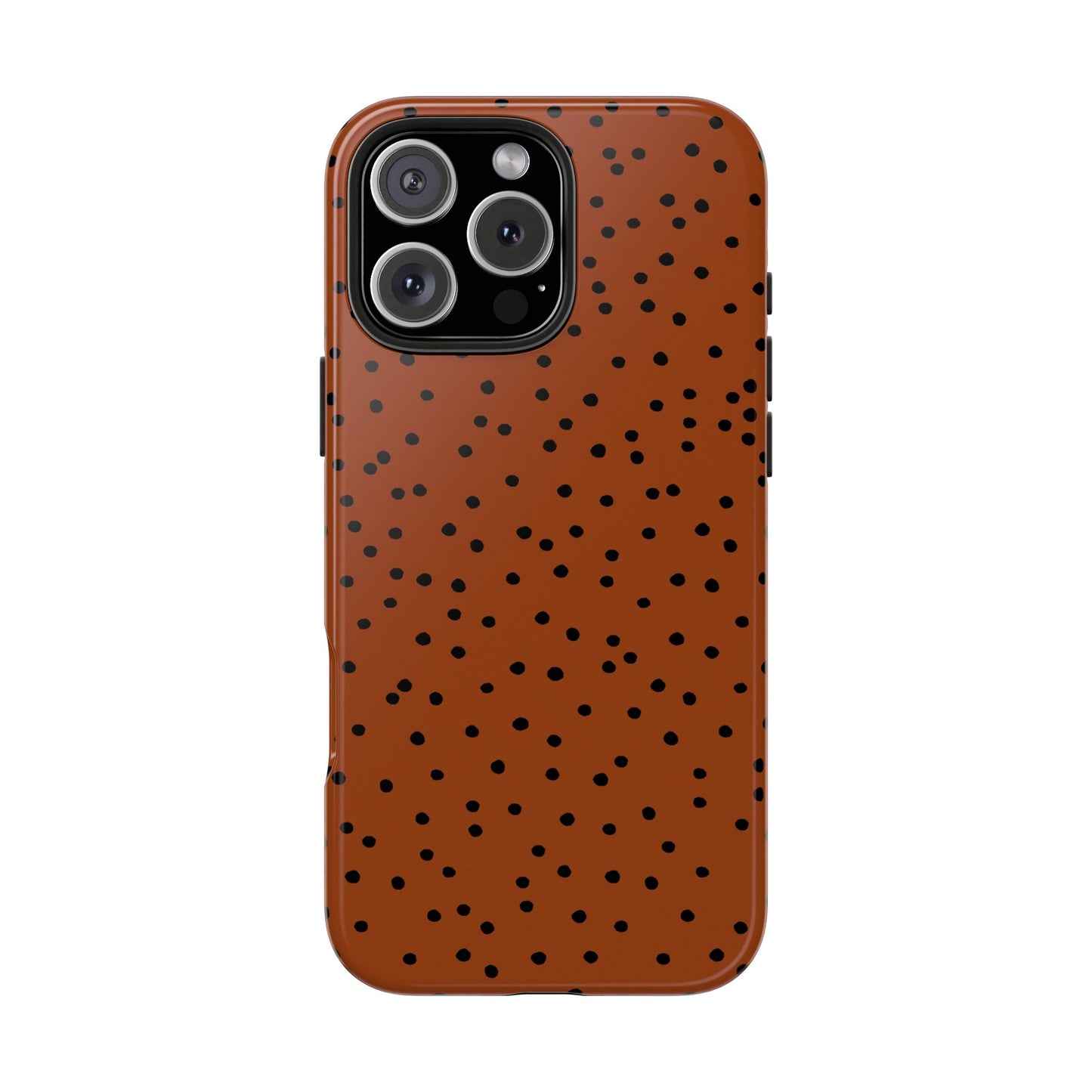 Dinky Dots Bronze / Black Phone Case