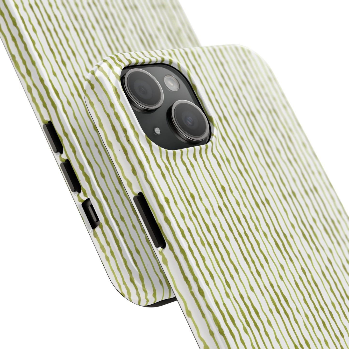 Faux Seersucker White / Green Phone Case