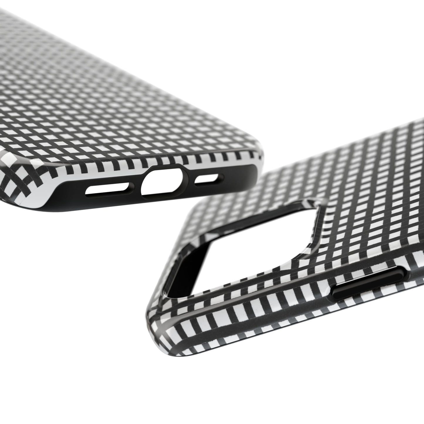 Chipper Check Black / White Phone Case