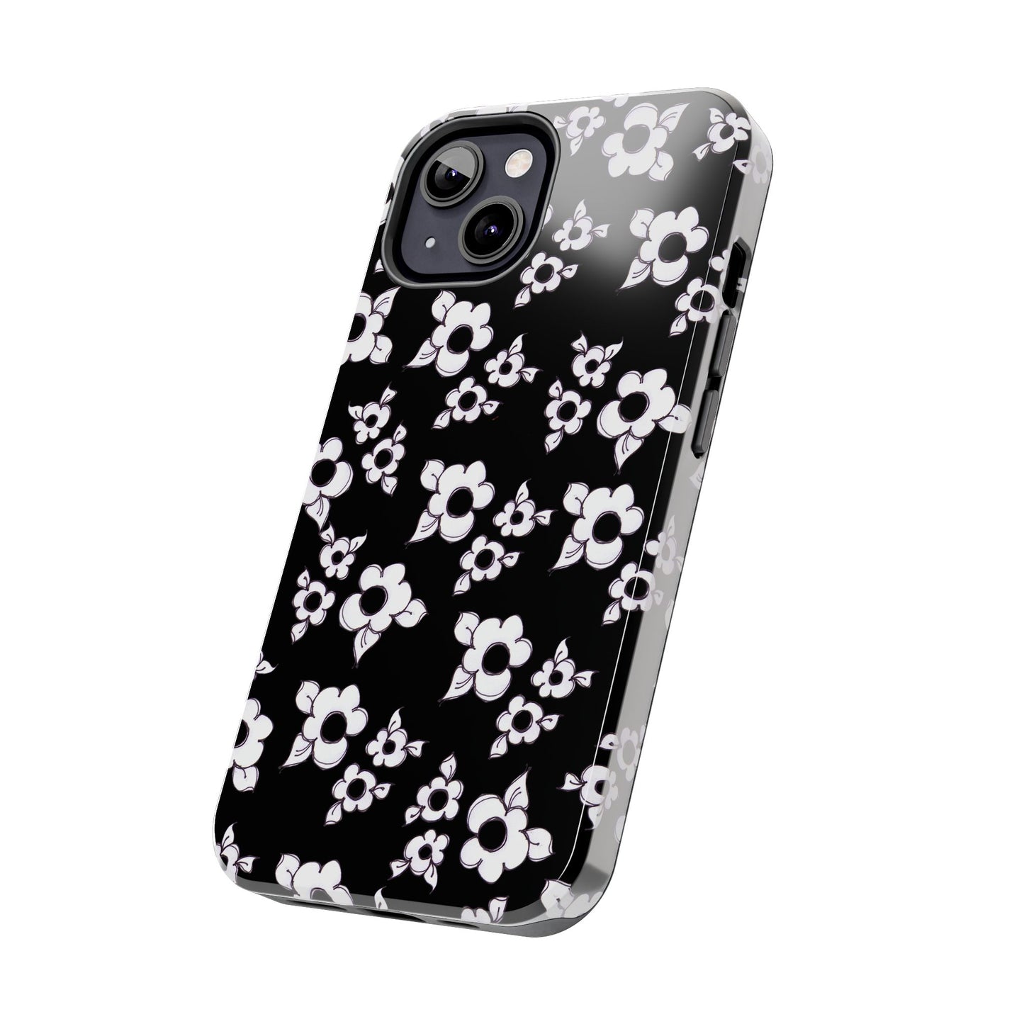 Daisy Cluster Black / White Phone Case