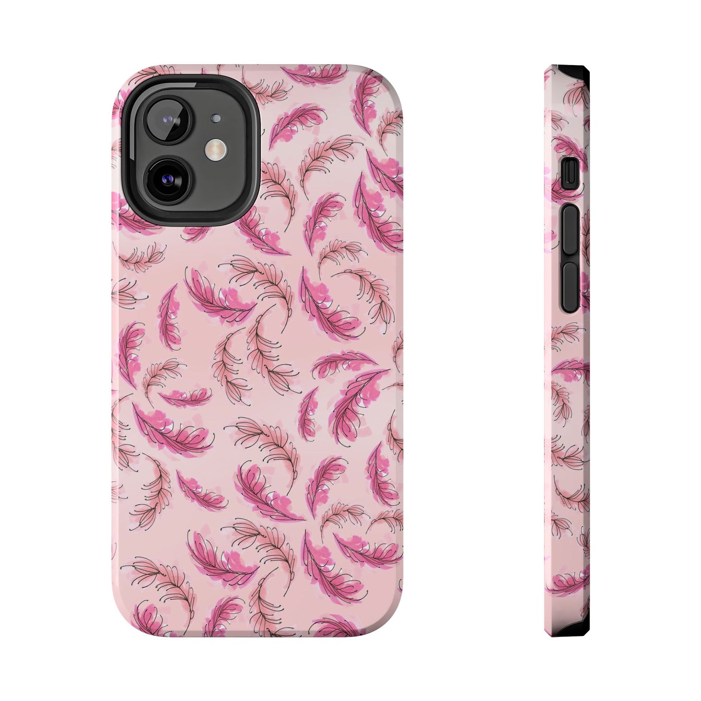 Flam Feathers Pink Phone Case