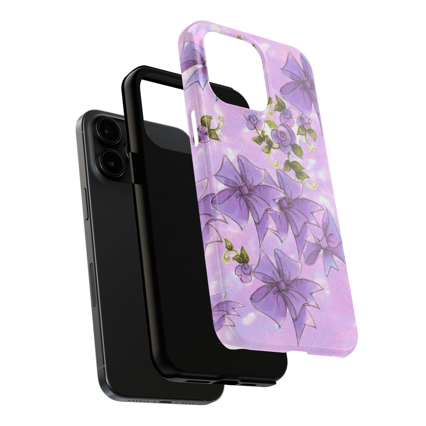 Bows & Flowers Purple Phone Case
