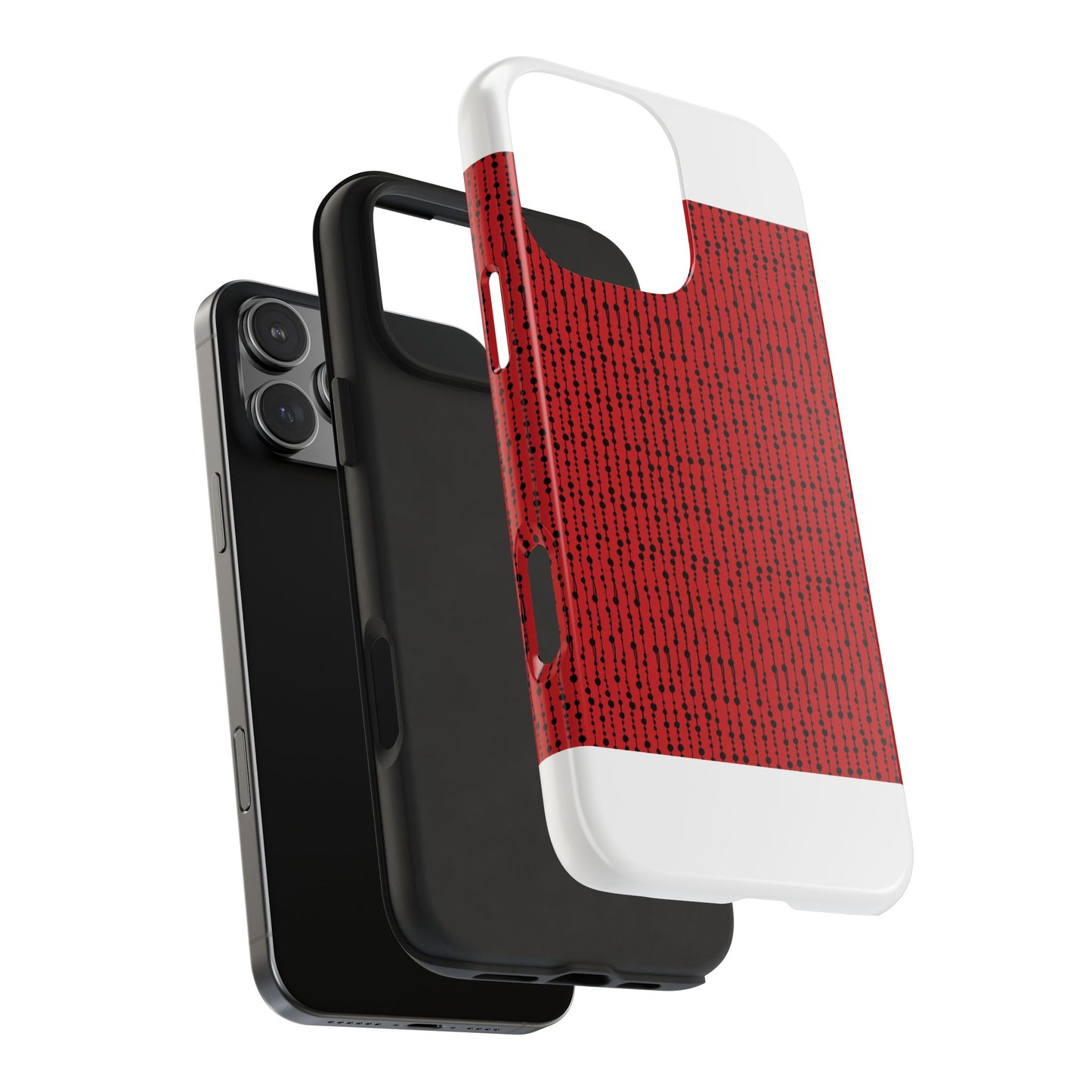 Beaded Curtain Red / Black Phone Case