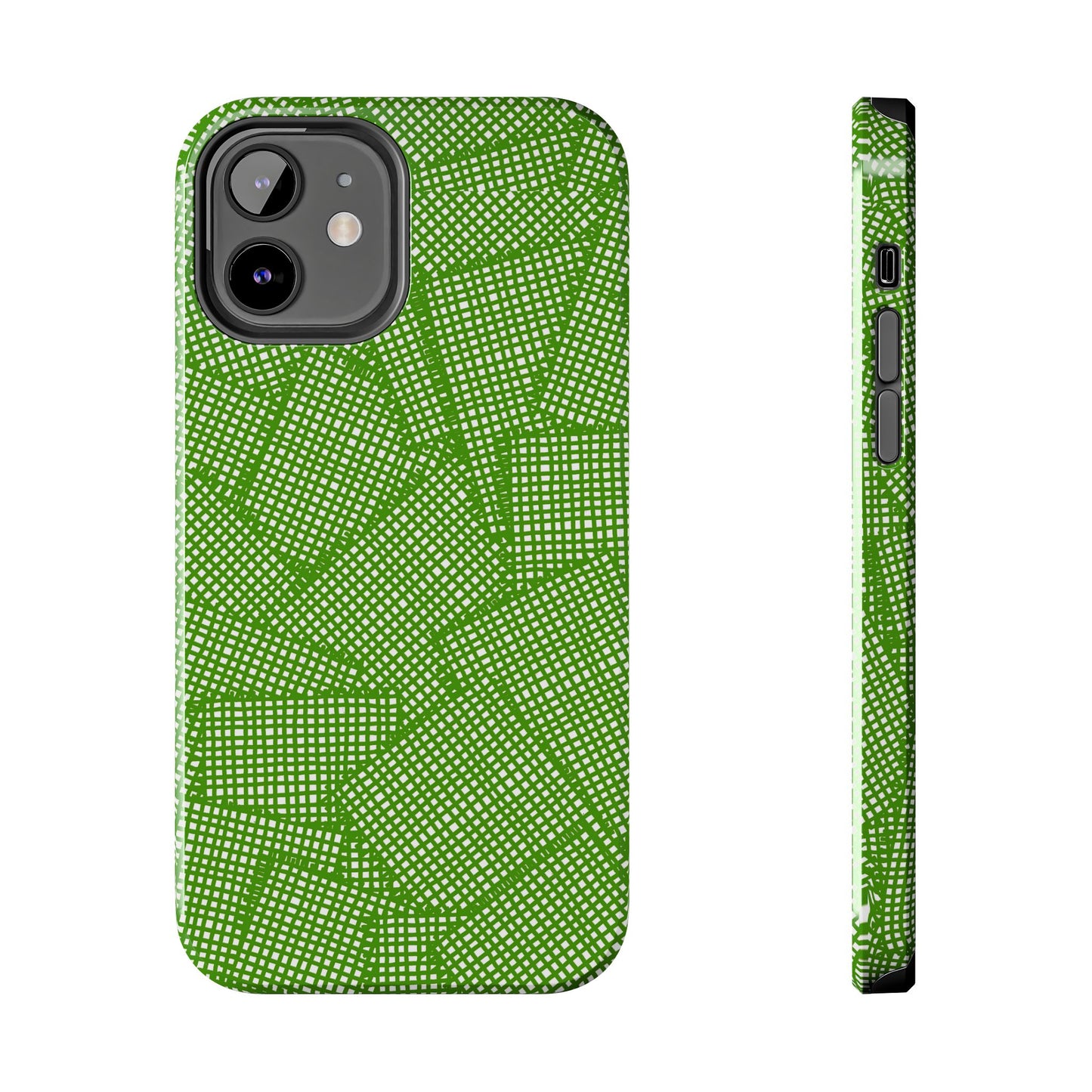 Check Patch Large Green Phone Case