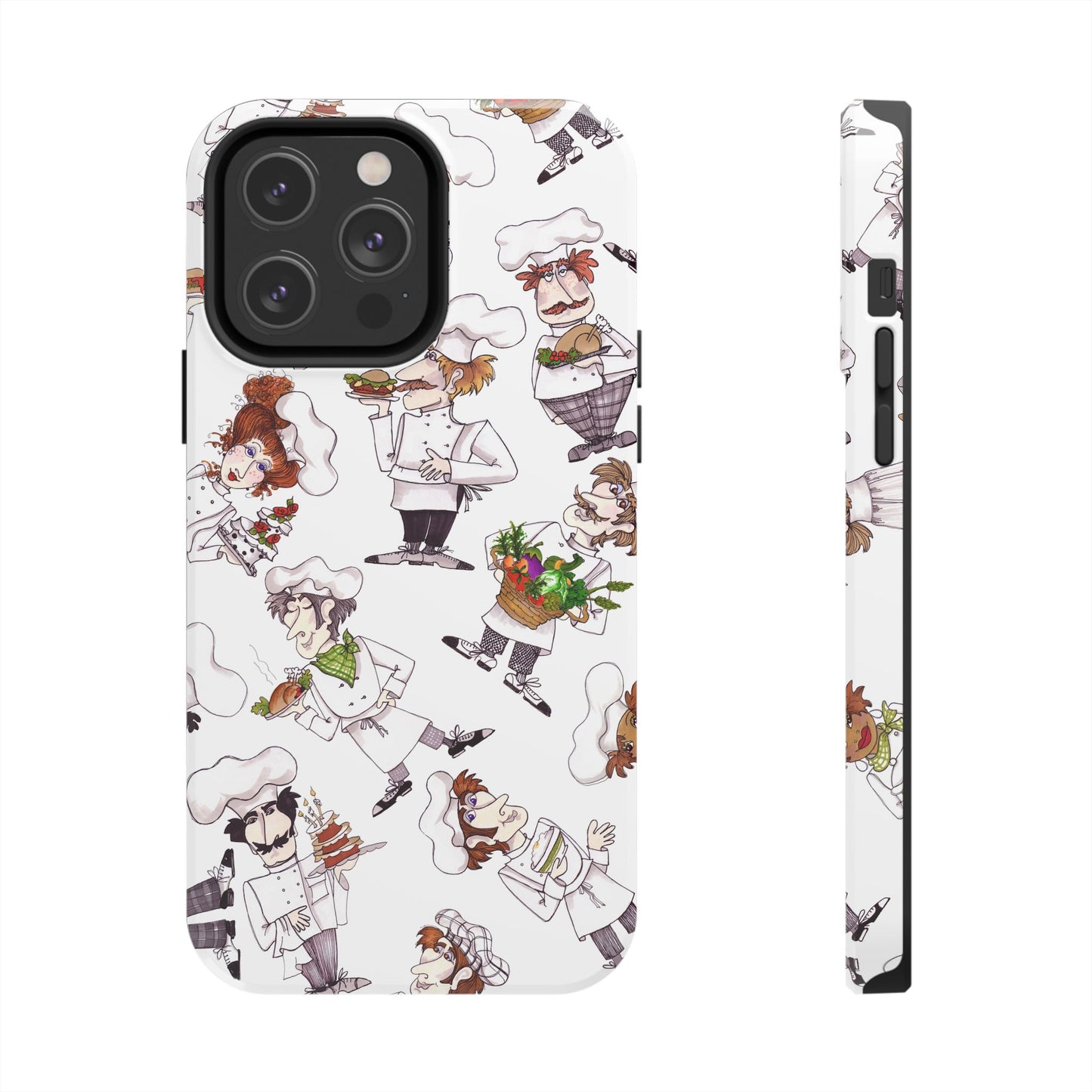 Tossed Chefs White Phone Case