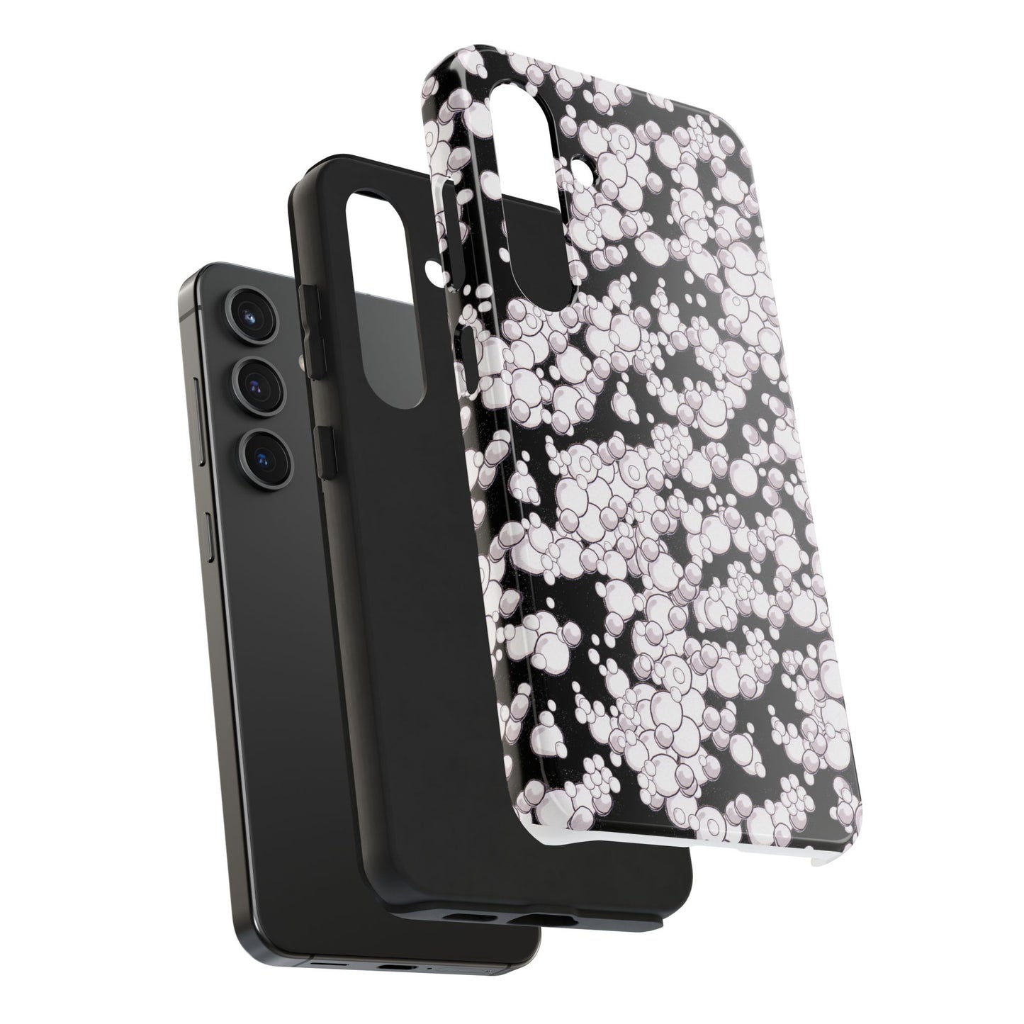 Bubble Dots Black Phone Case