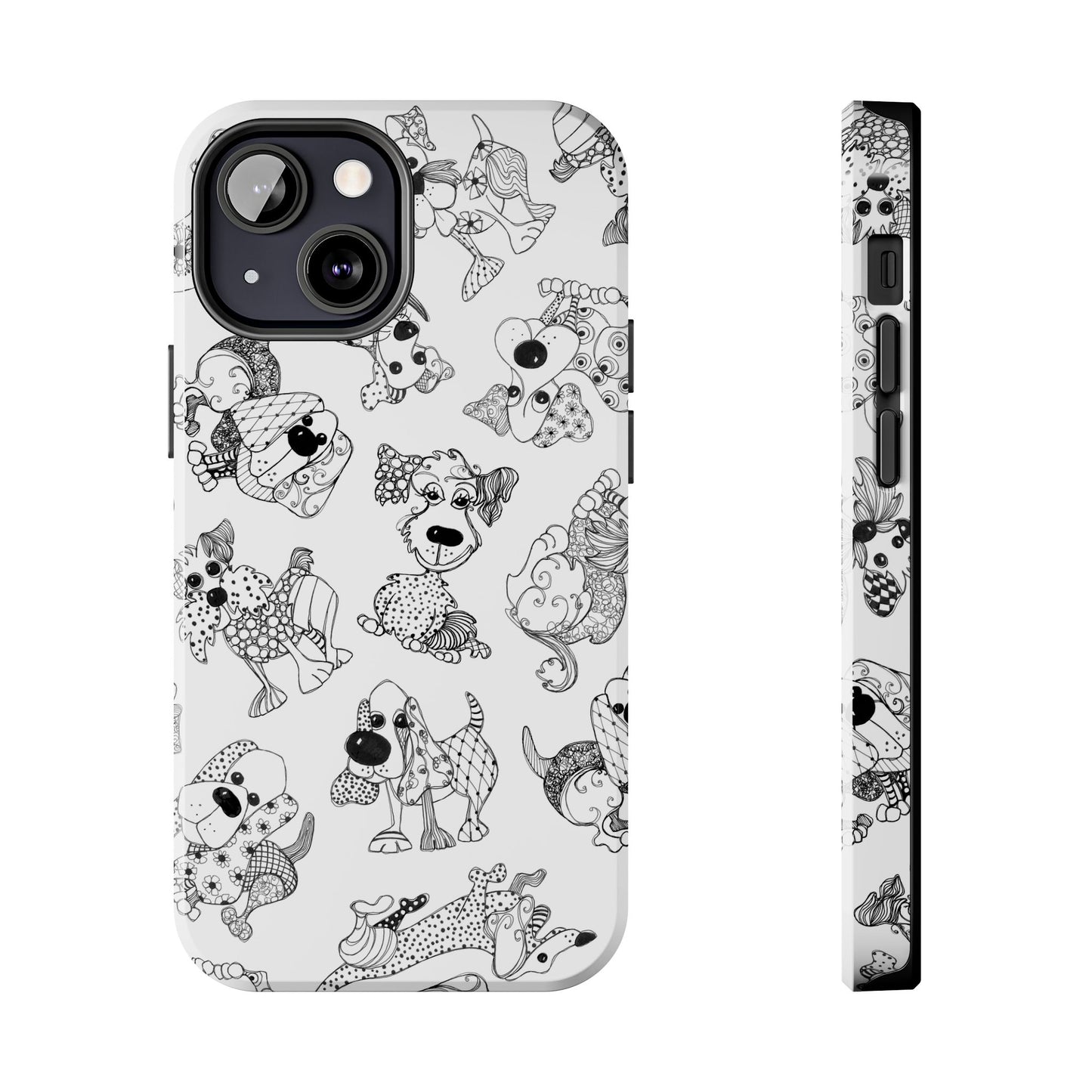 Doodle Dogs White Phone Case