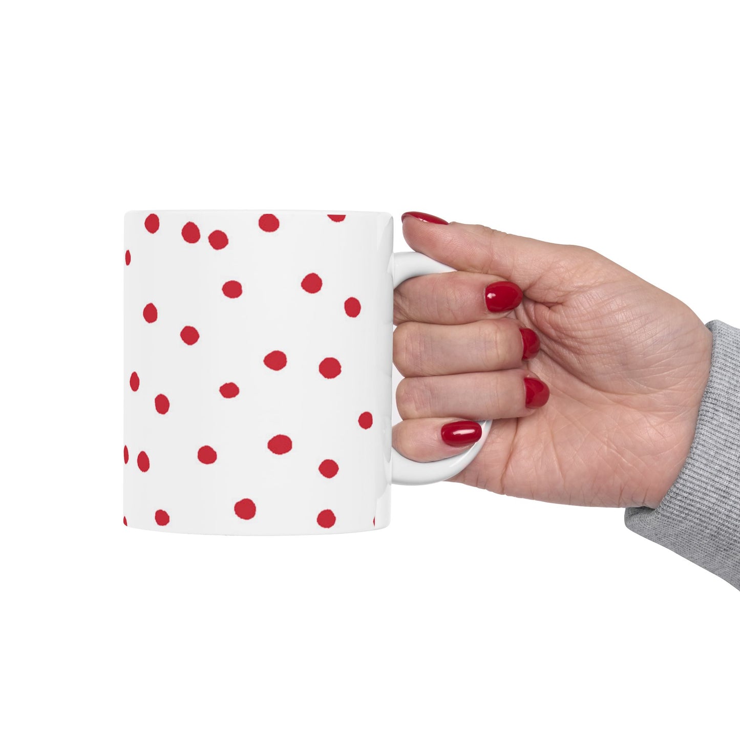 Dinky Dots White / Red Cup