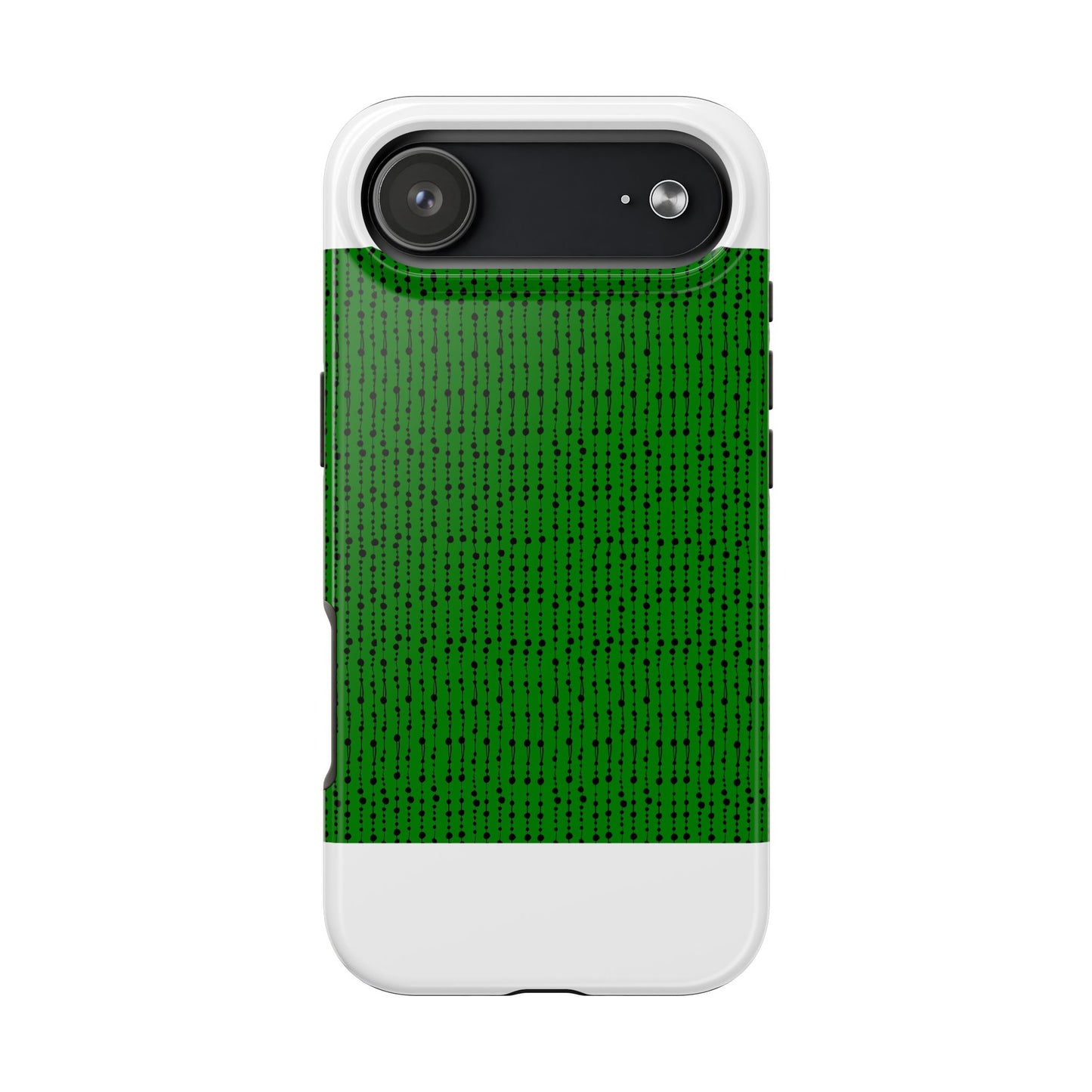 Beaded Curtain Green / Black Phone Case