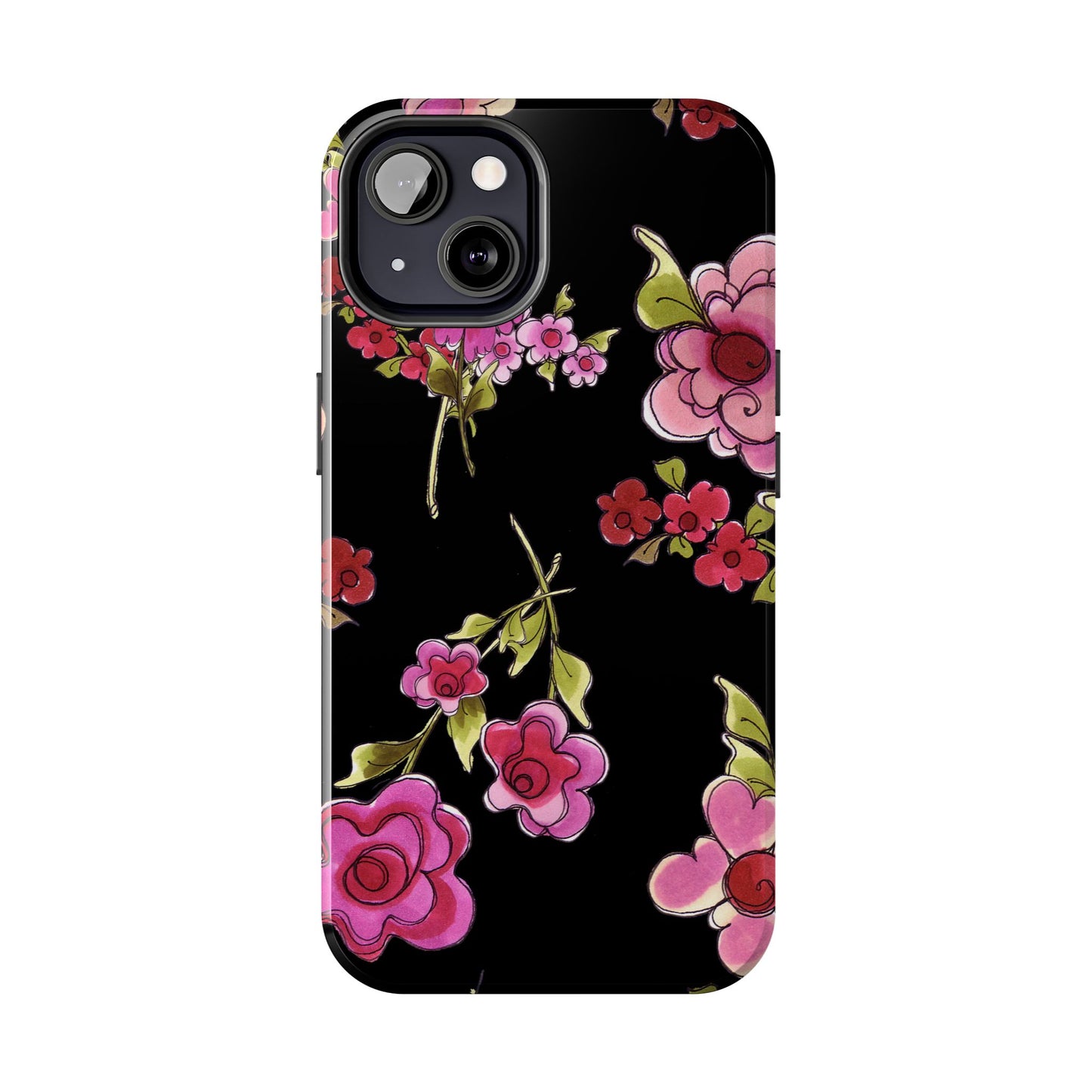 Jumbo Floral Black Phone Case