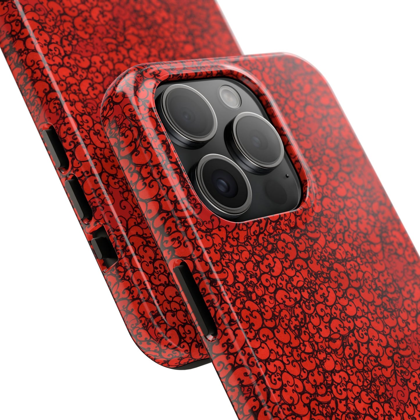 Scrollie Red / Black Phone Case