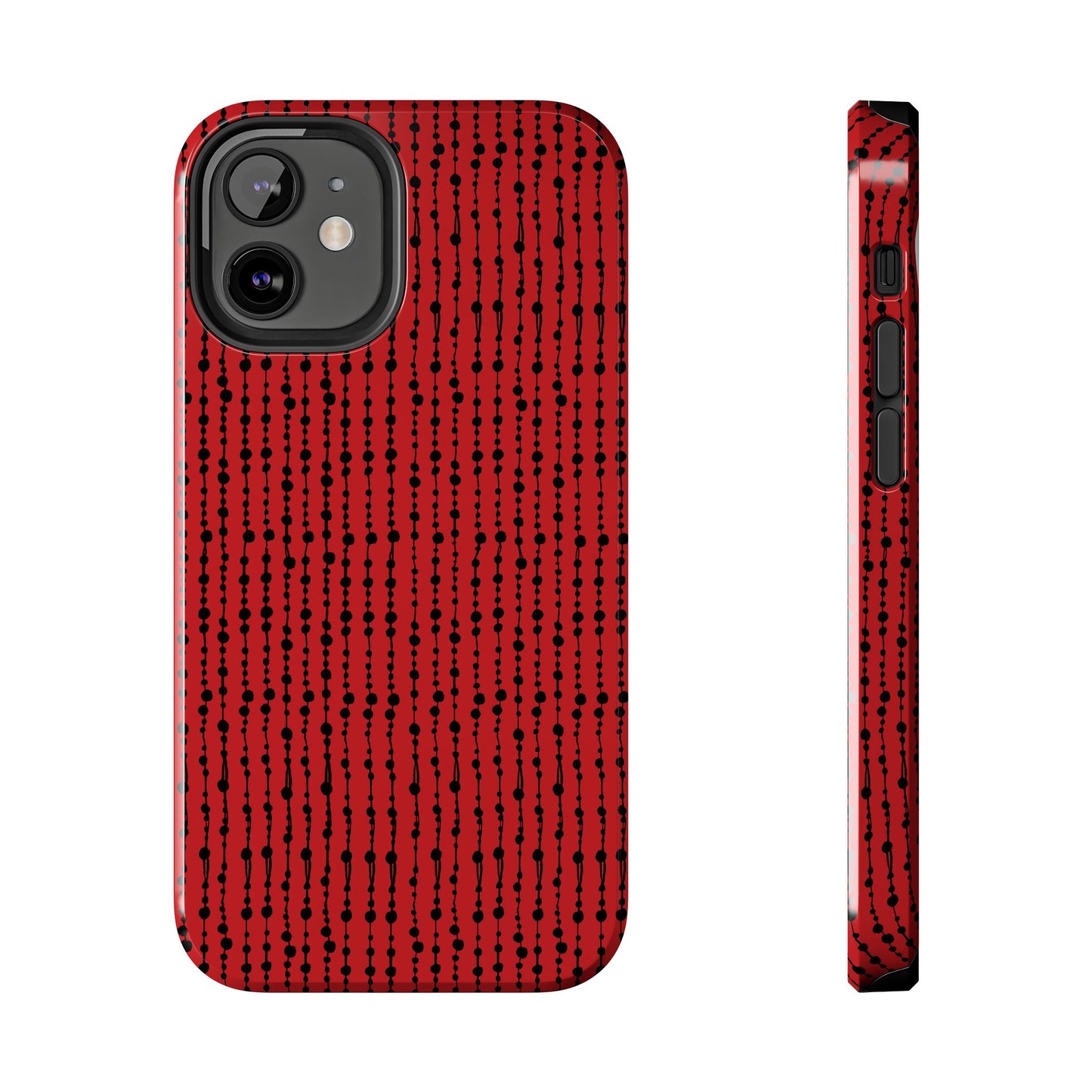 Beaded Curtain Red / Black Phone Case