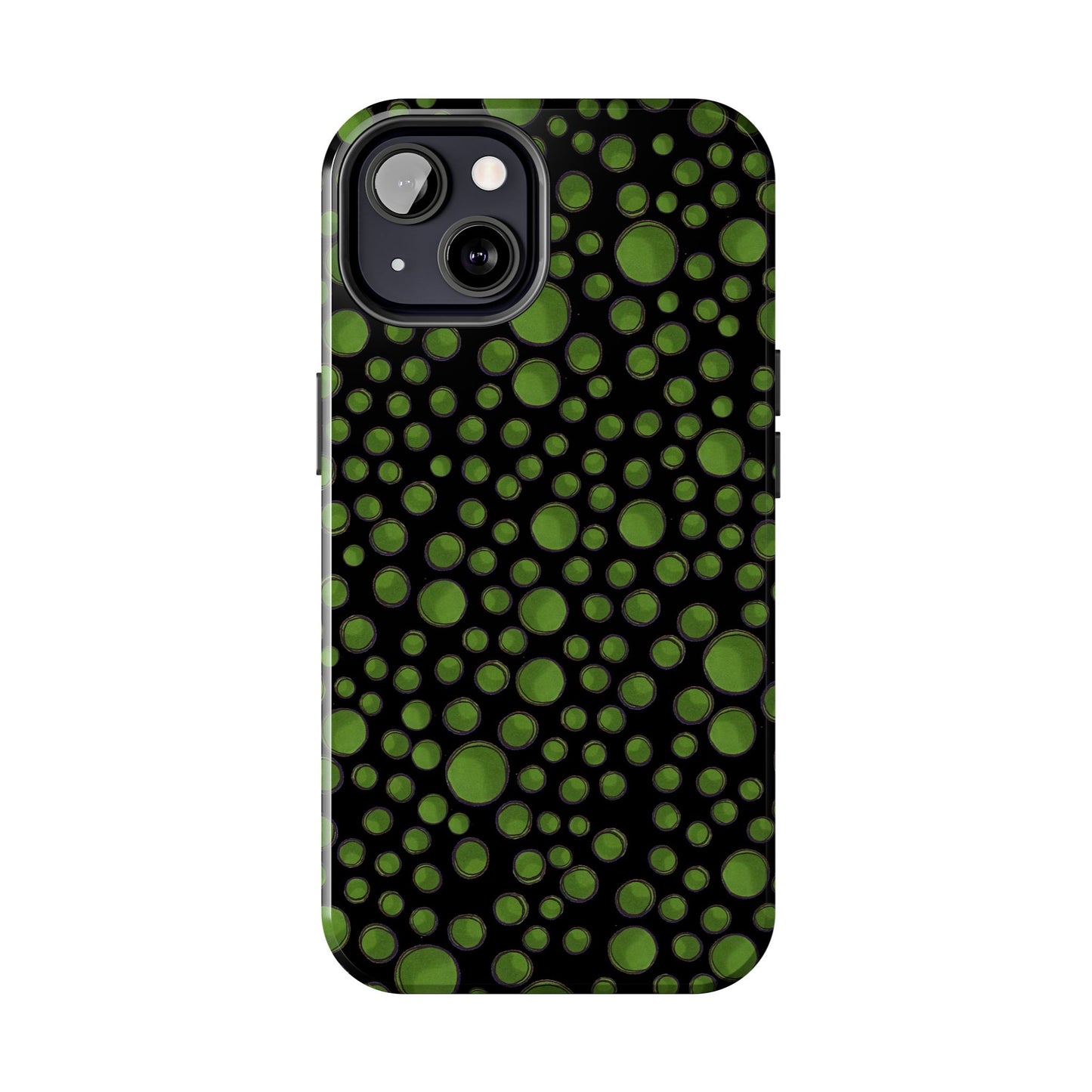Dot Assortment Black / Green Phone Case