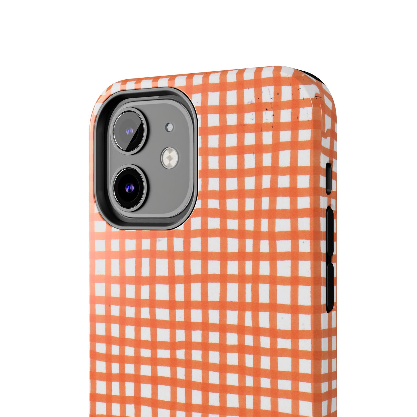 Chipper Check Orange Phone Case