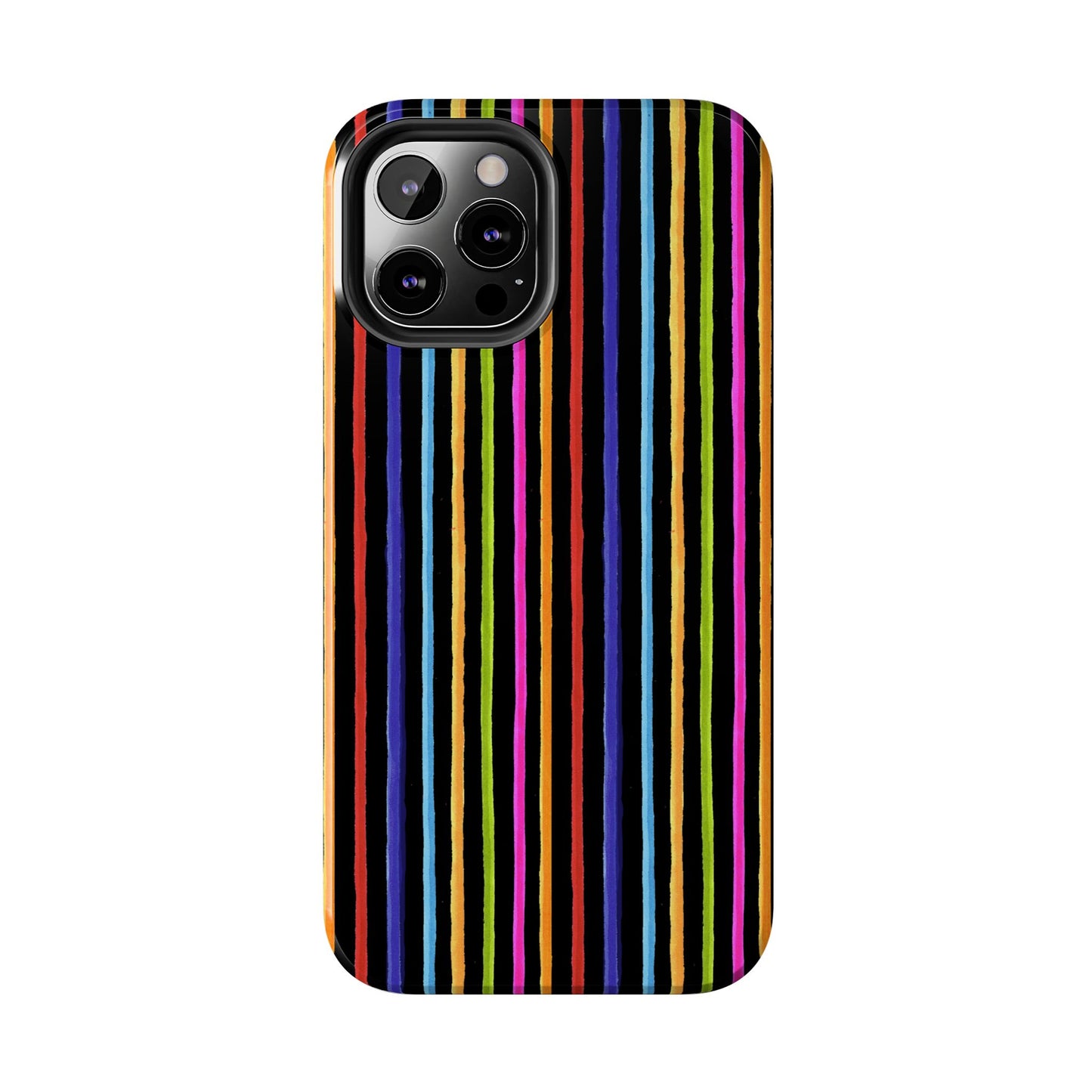 Happy Stripe Black Phone Case