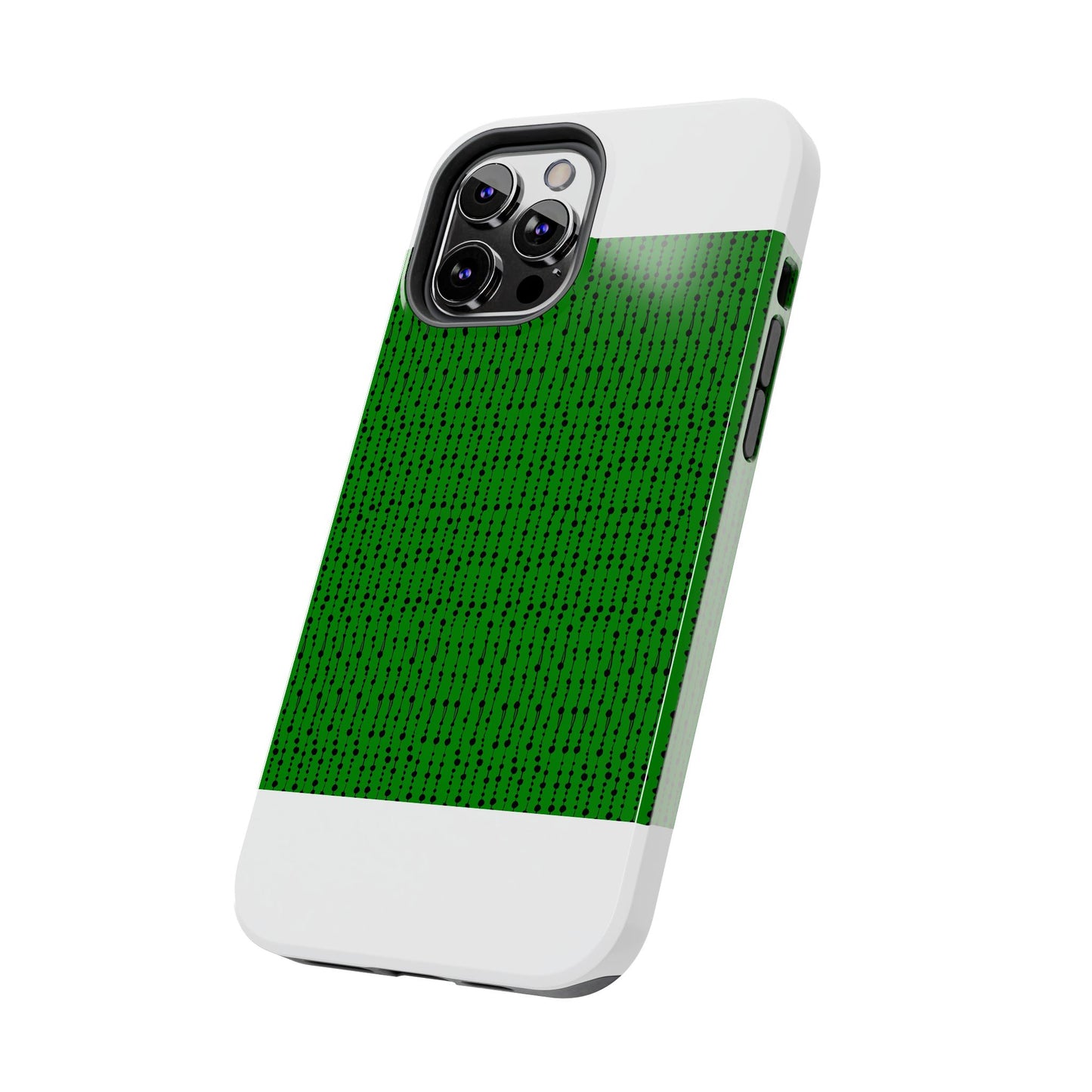 Beaded Curtain Green / Black Phone Case