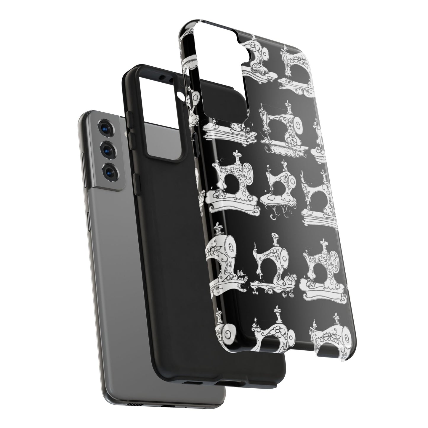Sew Sew Black / White Phone Case
