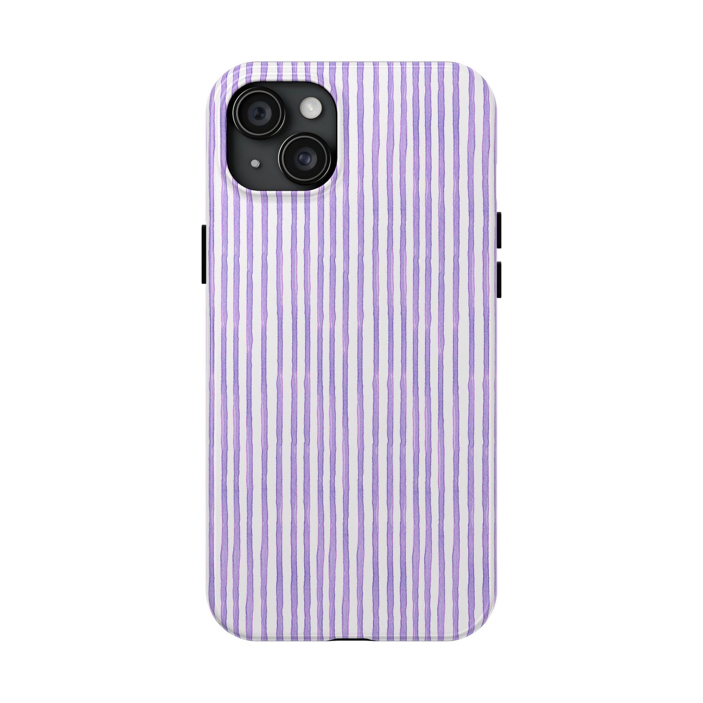 Candy Stripe White / Lilac Phone Case