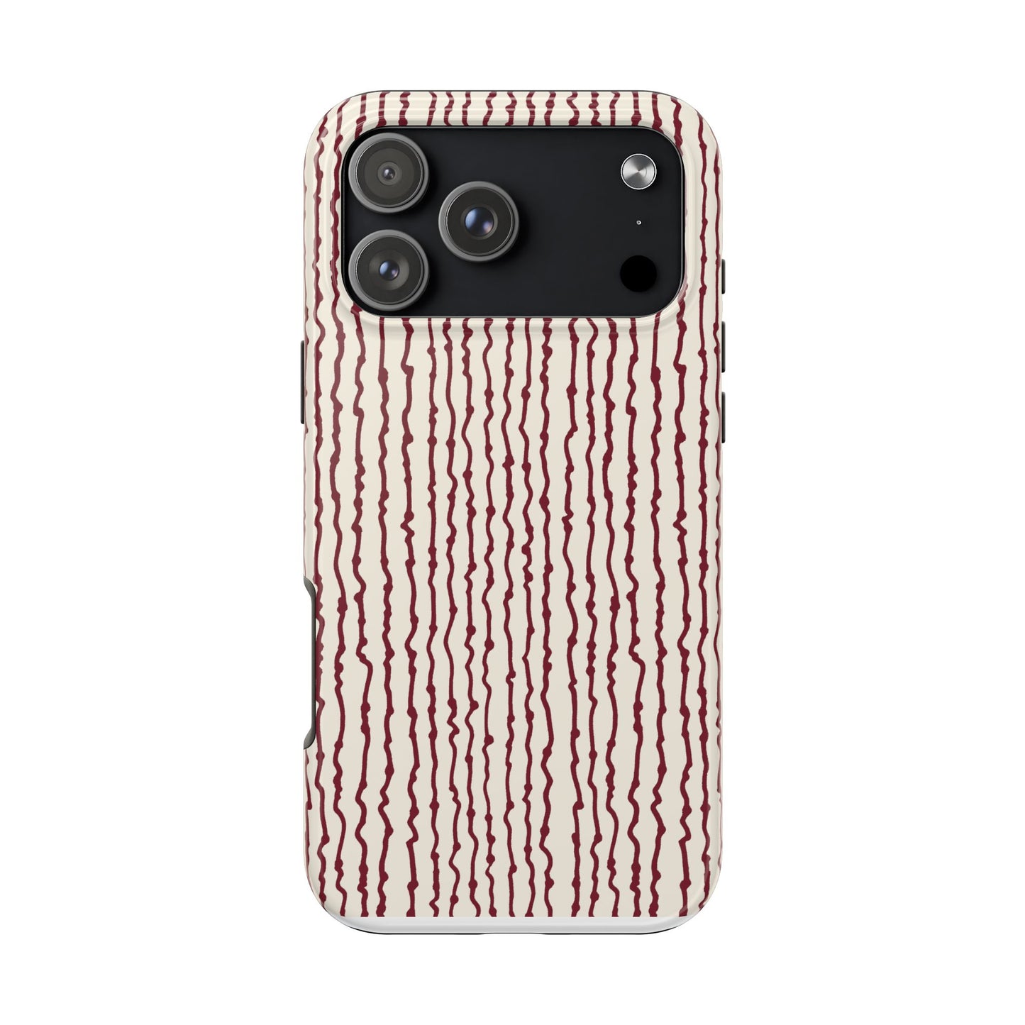 Faux Seersucker Ivory / Red Phone Case