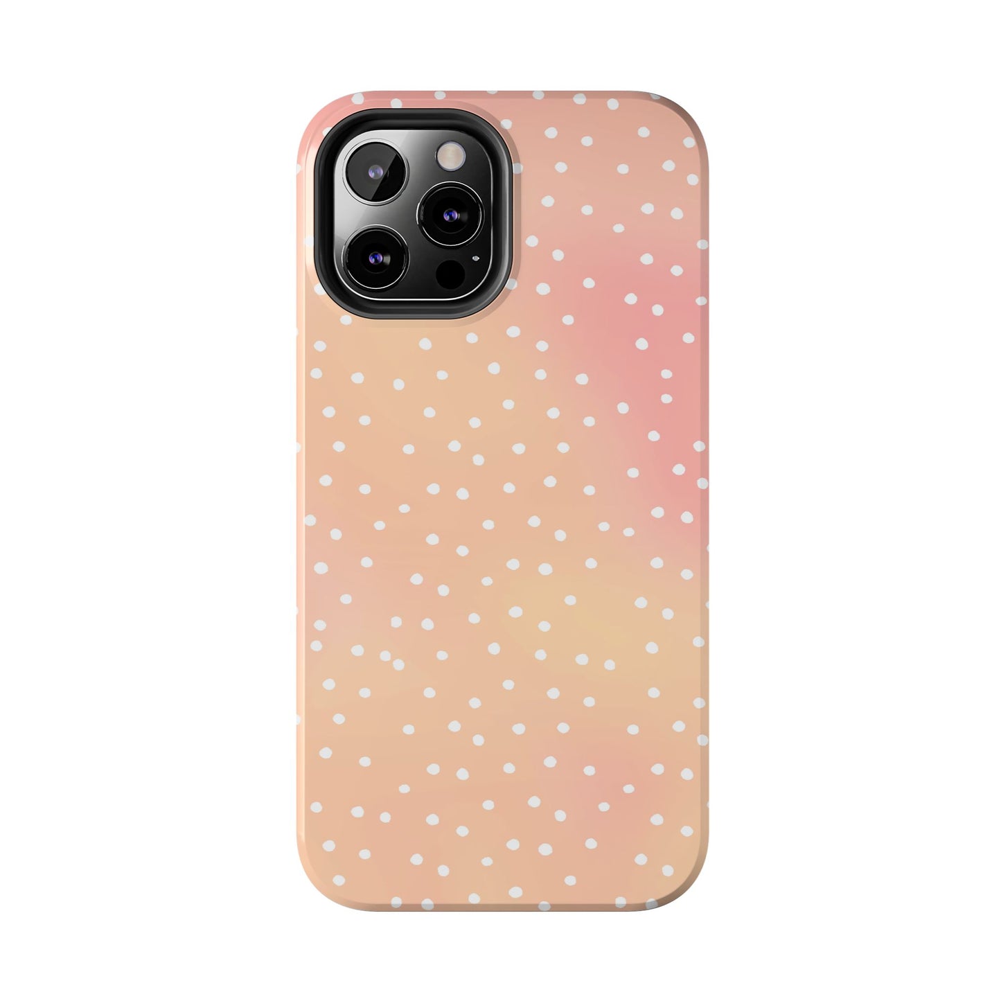 Dinky Dots Peach / White Phone Case
