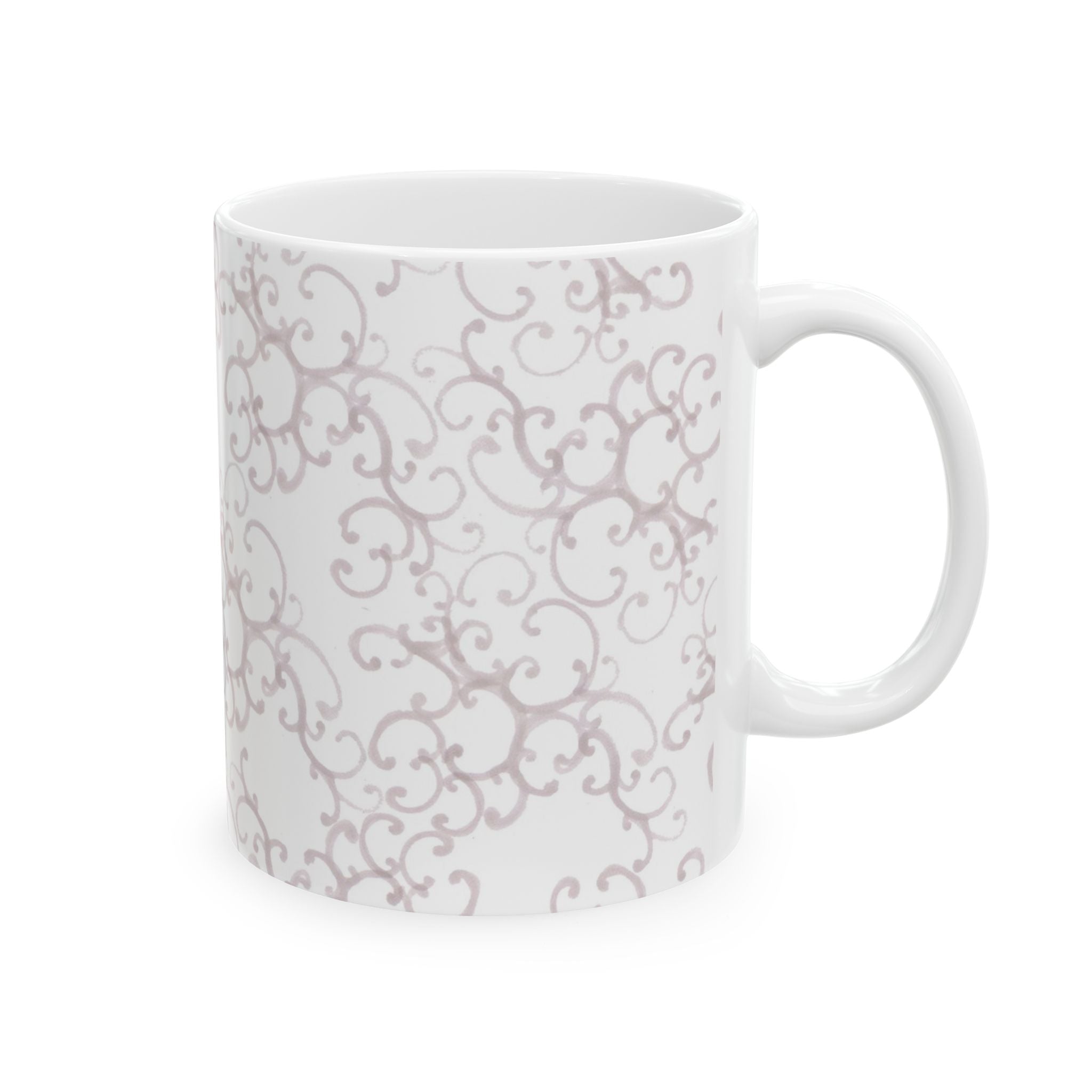 Elegant Scrollie White/Silver Decorative Cup – Loralie Designs