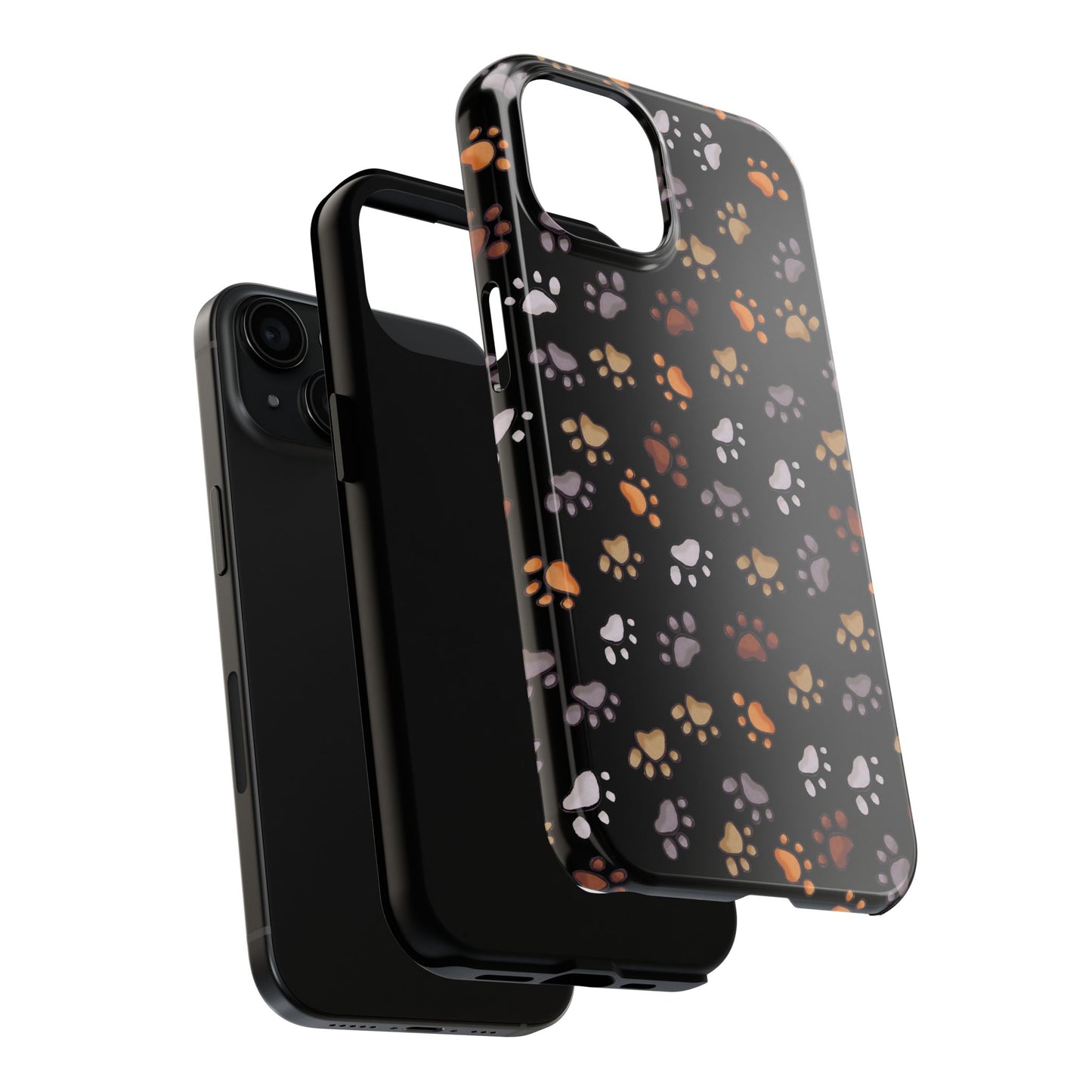 Puppy Paws Black Phone Case